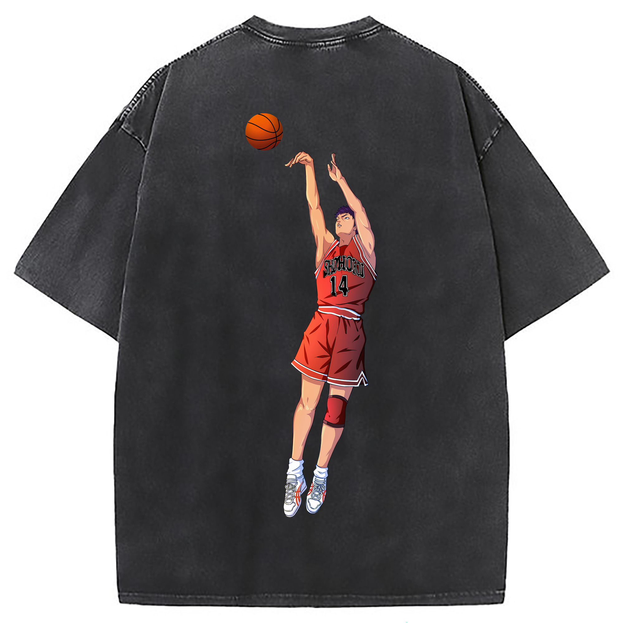 （画像用） SLAM DUNK／スラムダンク 綿100% ヴィンテージ風 半袖Tシャツ（背面プリント）