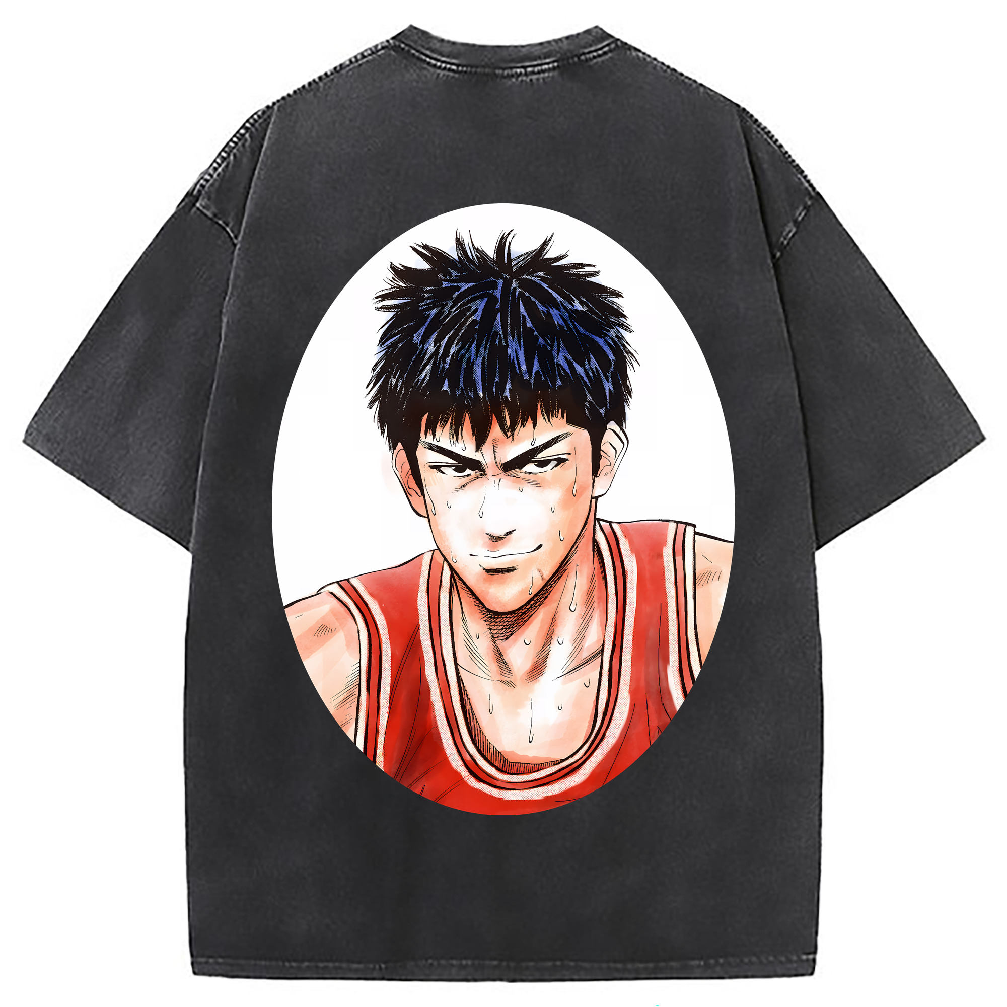 （画像用） SLAM DUNK／スラムダンク 綿100% ヴィンテージ風 半袖Tシャツ（背面プリント）