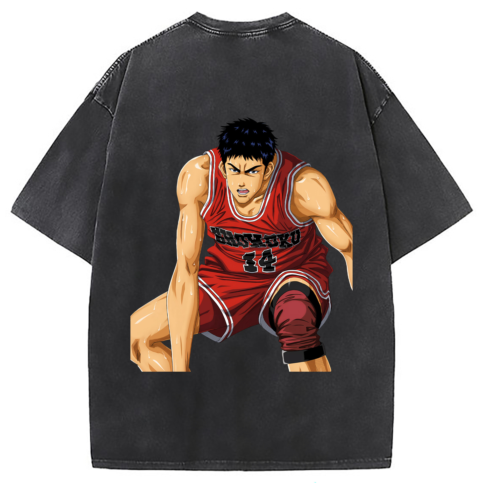 （画像用） SLAM DUNK／スラムダンク 綿100% ヴィンテージ風 半袖Tシャツ（背面プリント）