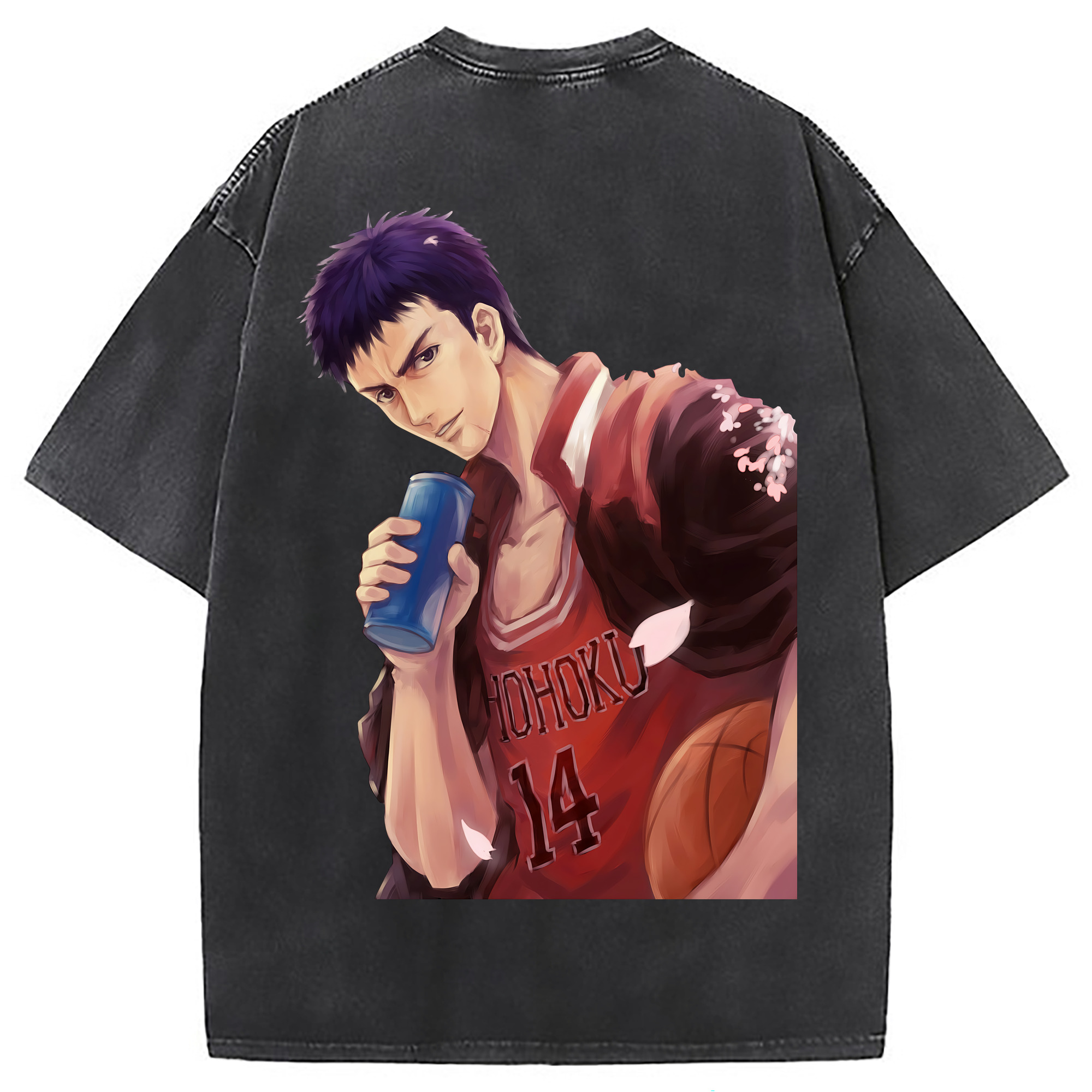 （画像用） SLAM DUNK／スラムダンク 綿100% ヴィンテージ風 半袖Tシャツ（背面プリント）