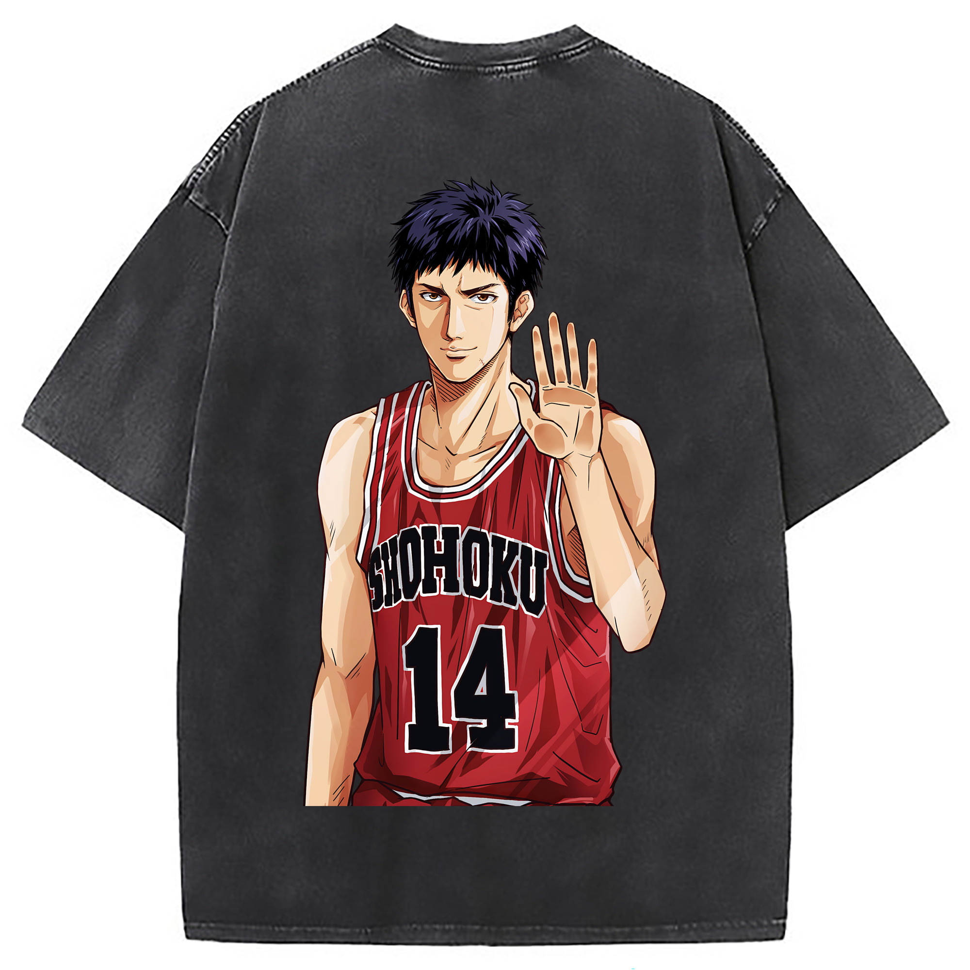 （画像用） SLAM DUNK／スラムダンク 綿100% ヴィンテージ風 半袖Tシャツ（背面プリント）