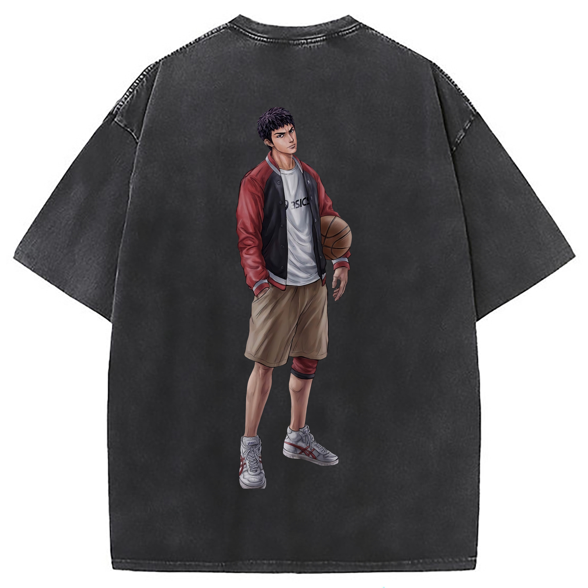 （画像用） SLAM DUNK／スラムダンク 綿100% ヴィンテージ風 半袖Tシャツ（背面プリント）