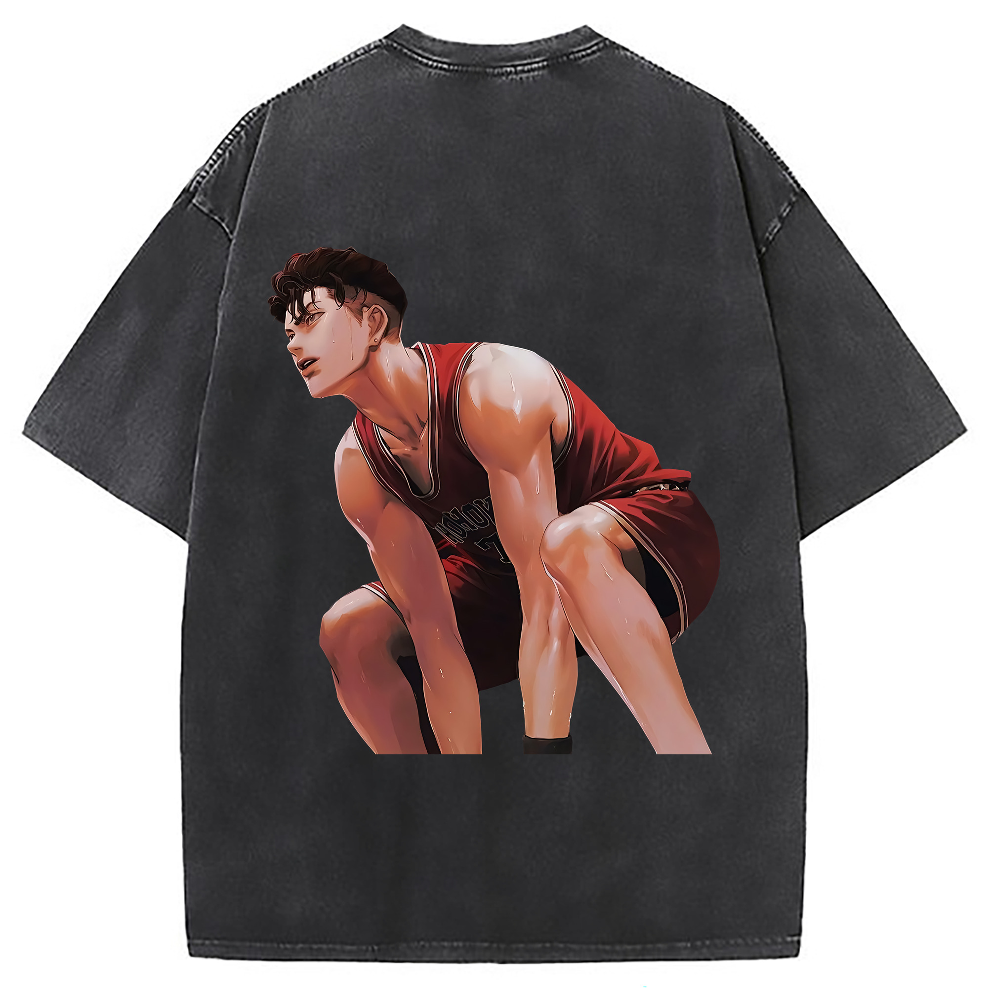 （画像用） SLAM DUNK／スラムダンク 綿100% ヴィンテージ風 半袖Tシャツ（背面プリント）