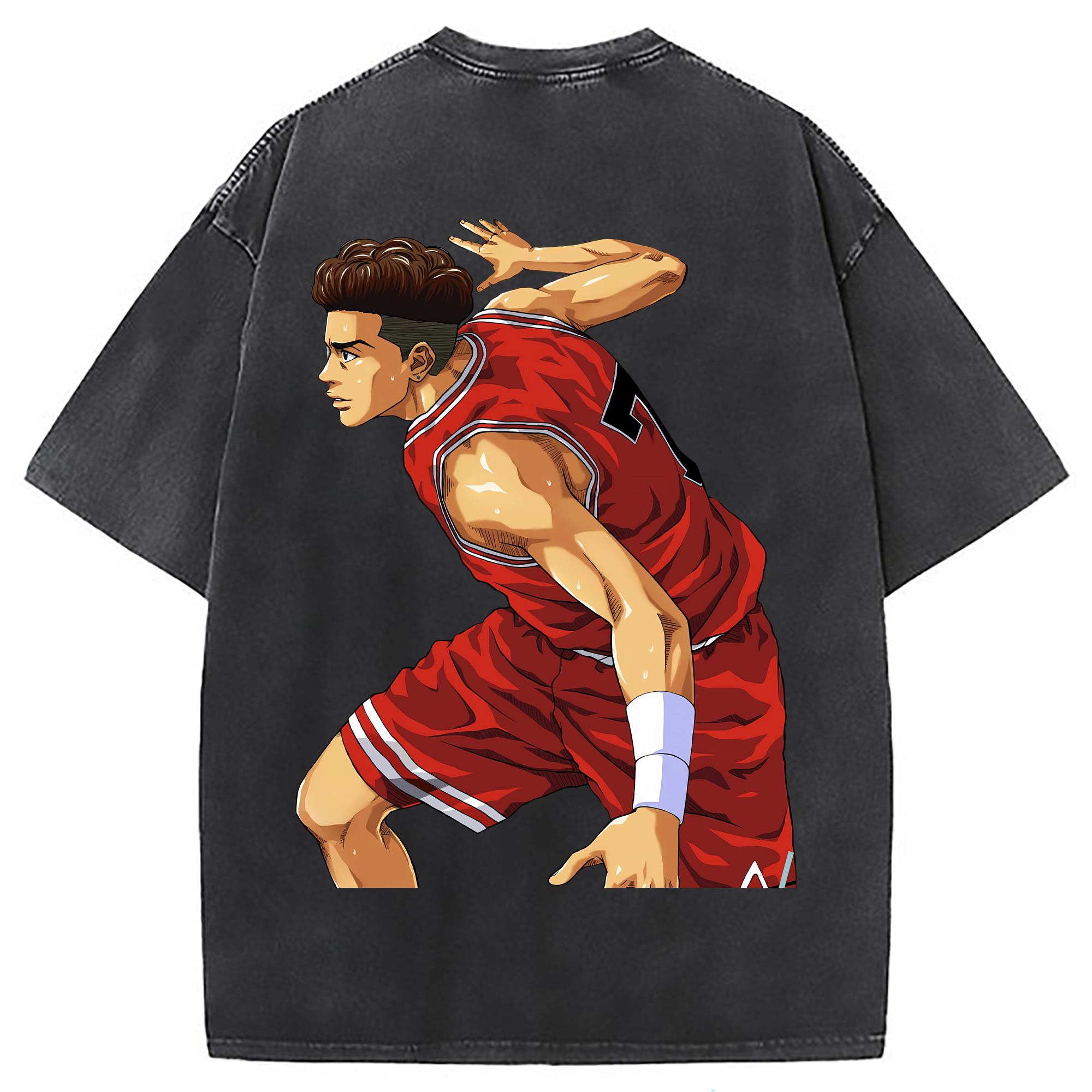（画像用） SLAM DUNK／スラムダンク 綿100% ヴィンテージ風 半袖Tシャツ（背面プリント）