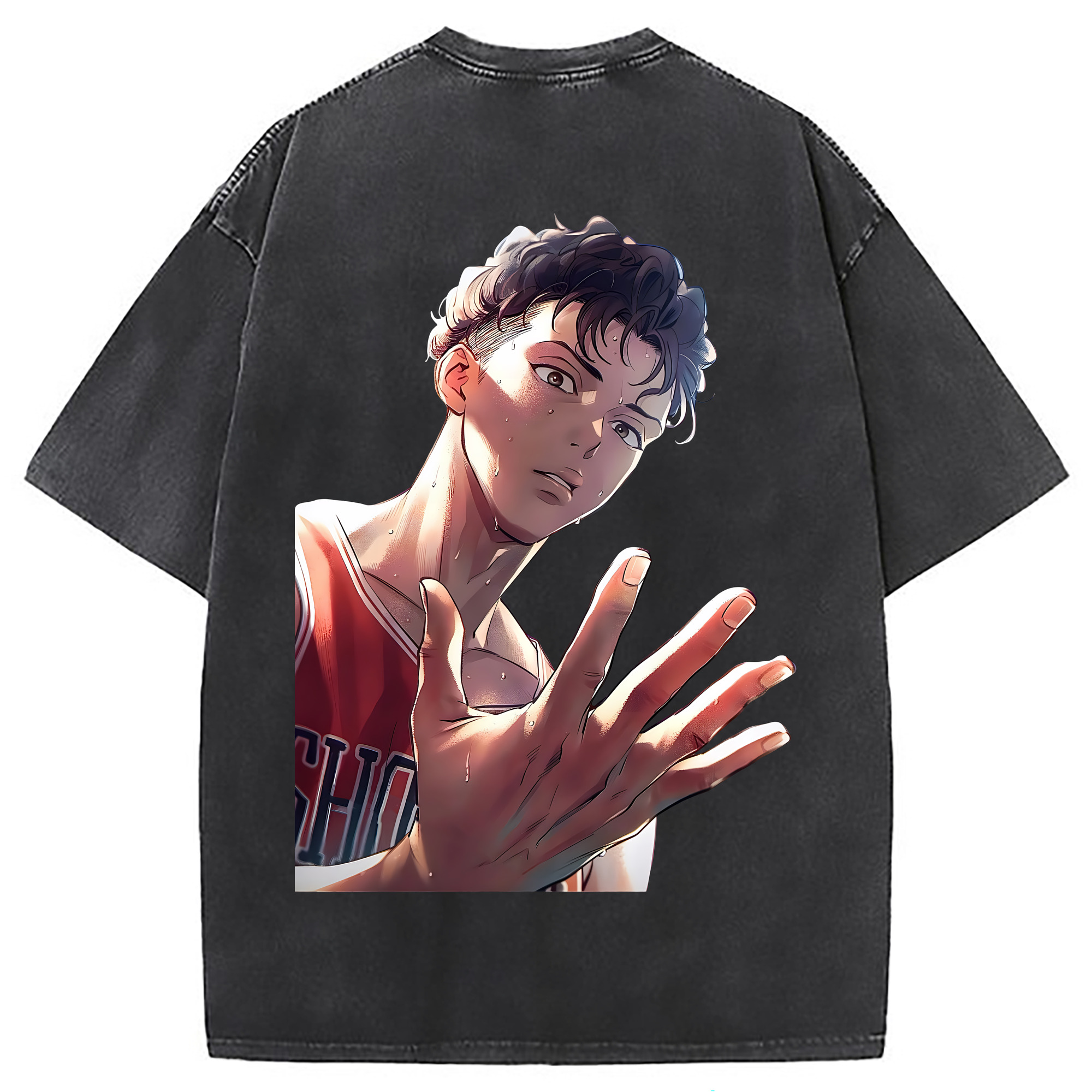 （画像用） SLAM DUNK／スラムダンク 綿100% ヴィンテージ風 半袖Tシャツ（背面プリント）