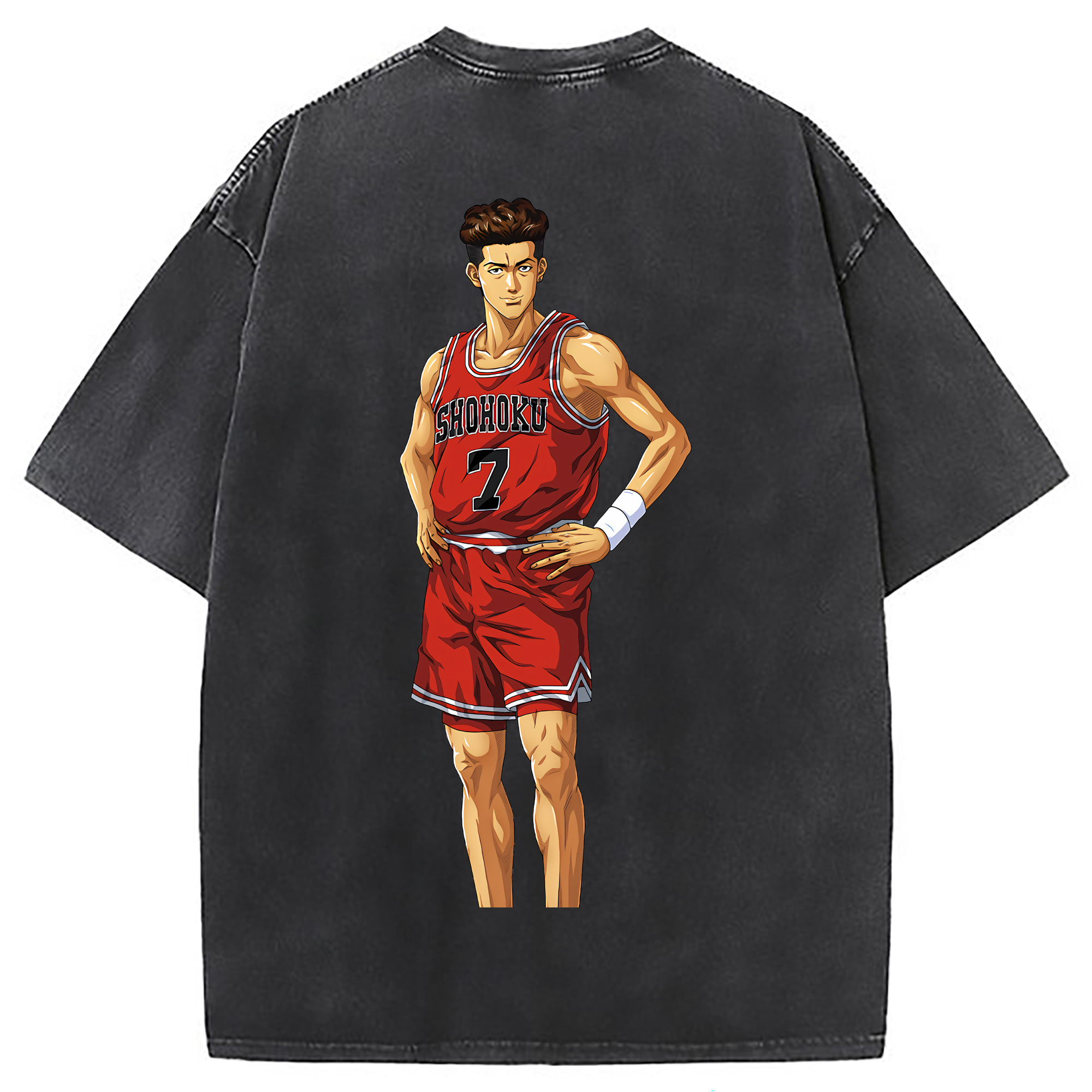 （画像用） SLAM DUNK／スラムダンク 綿100% ヴィンテージ風 半袖Tシャツ（背面プリント）