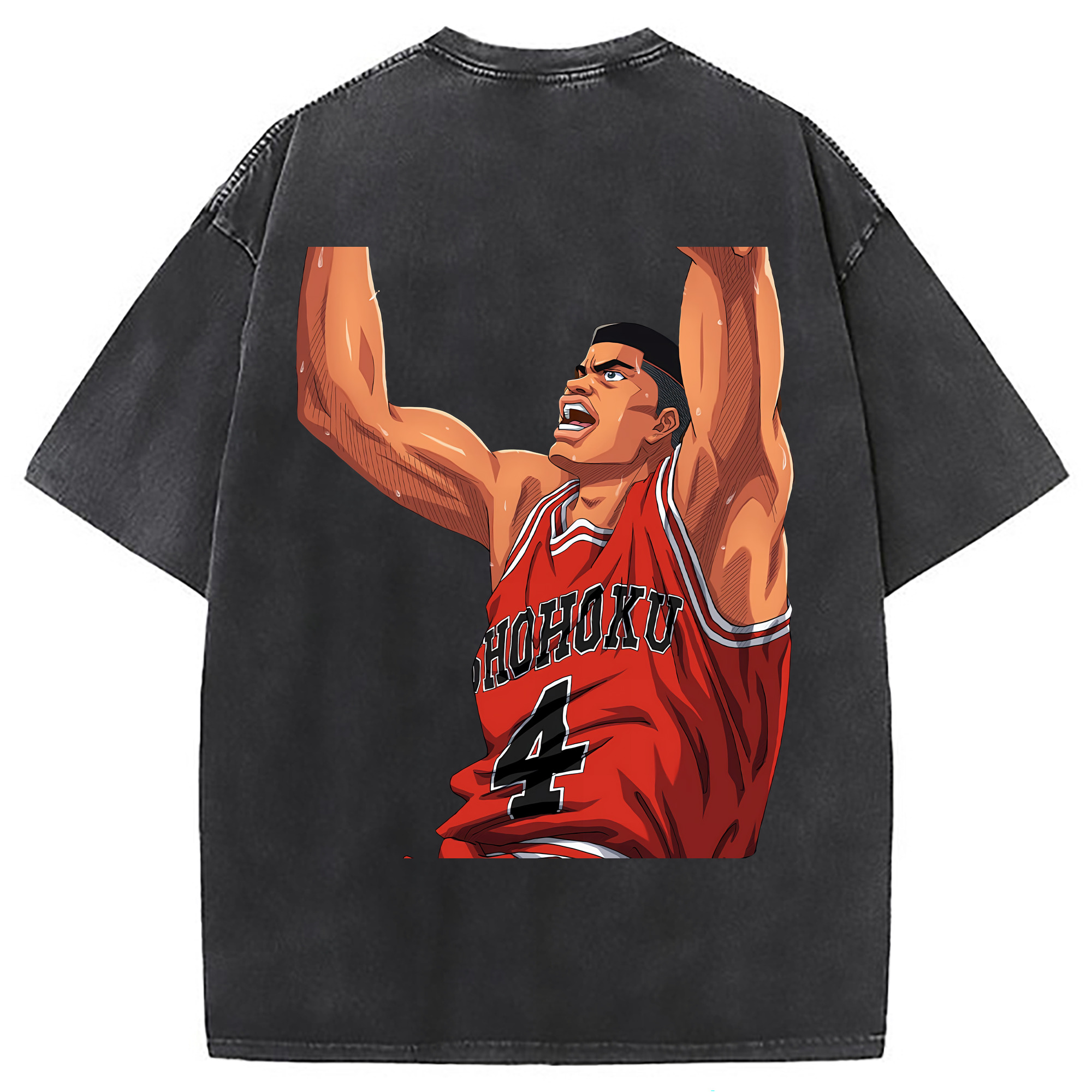 （画像用） SLAM DUNK／スラムダンク 綿100% ヴィンテージ風 半袖Tシャツ（背面プリント）