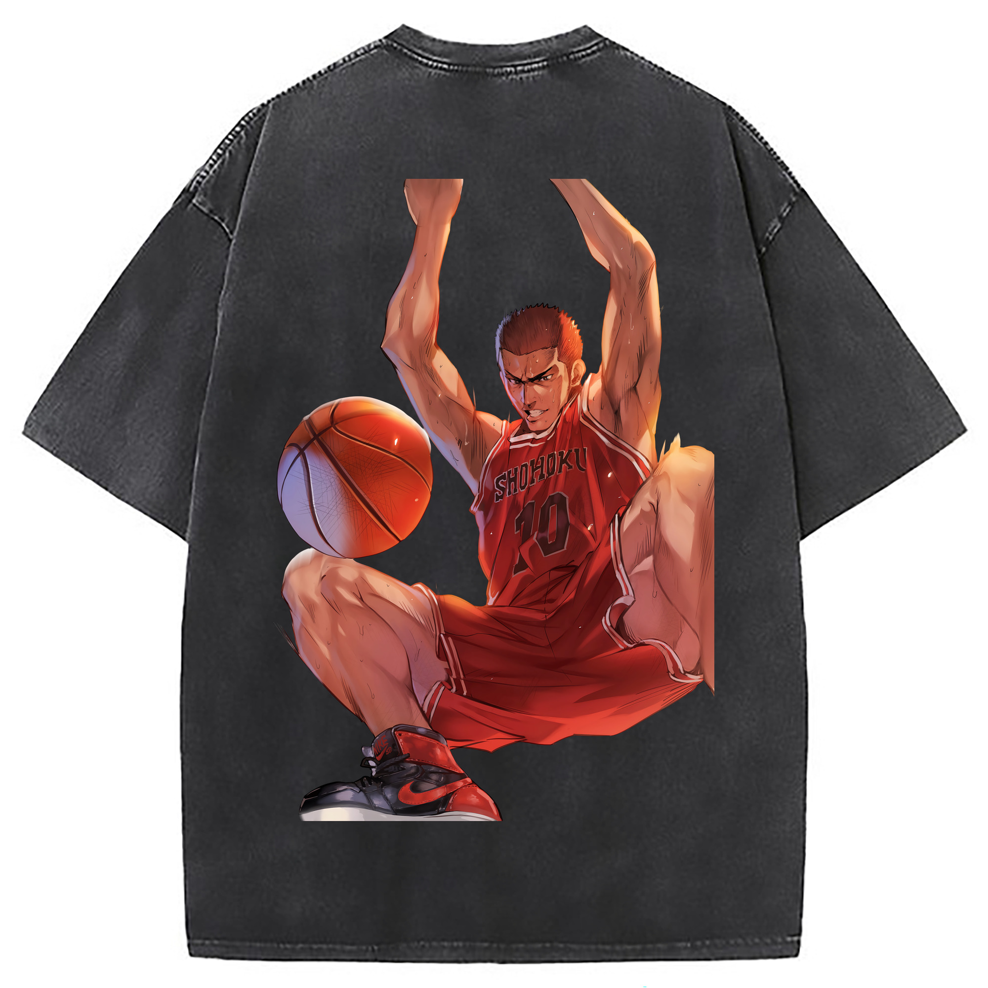 （画像用） SLAM DUNK／スラムダンク 綿100% ヴィンテージ風 半袖Tシャツ（背面プリント）