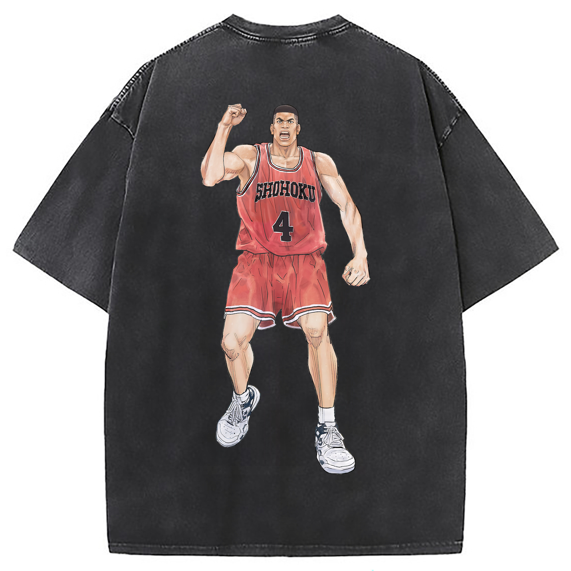 （画像用） SLAM DUNK／スラムダンク 綿100% ヴィンテージ風 半袖Tシャツ（背面プリント）