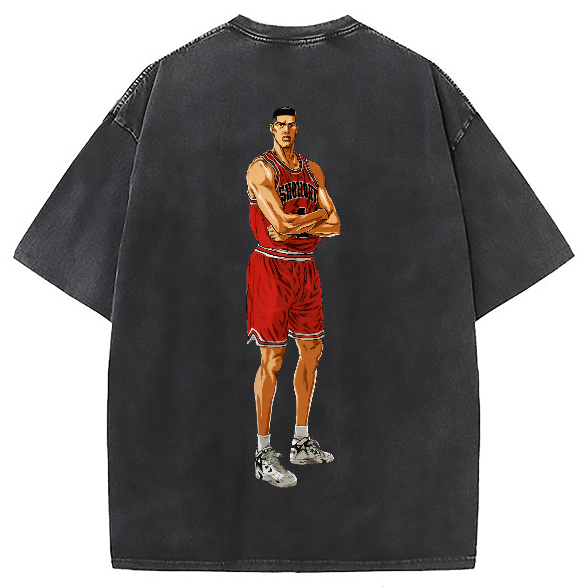 （画像用） SLAM DUNK／スラムダンク 綿100% ヴィンテージ風 半袖Tシャツ（背面プリント）