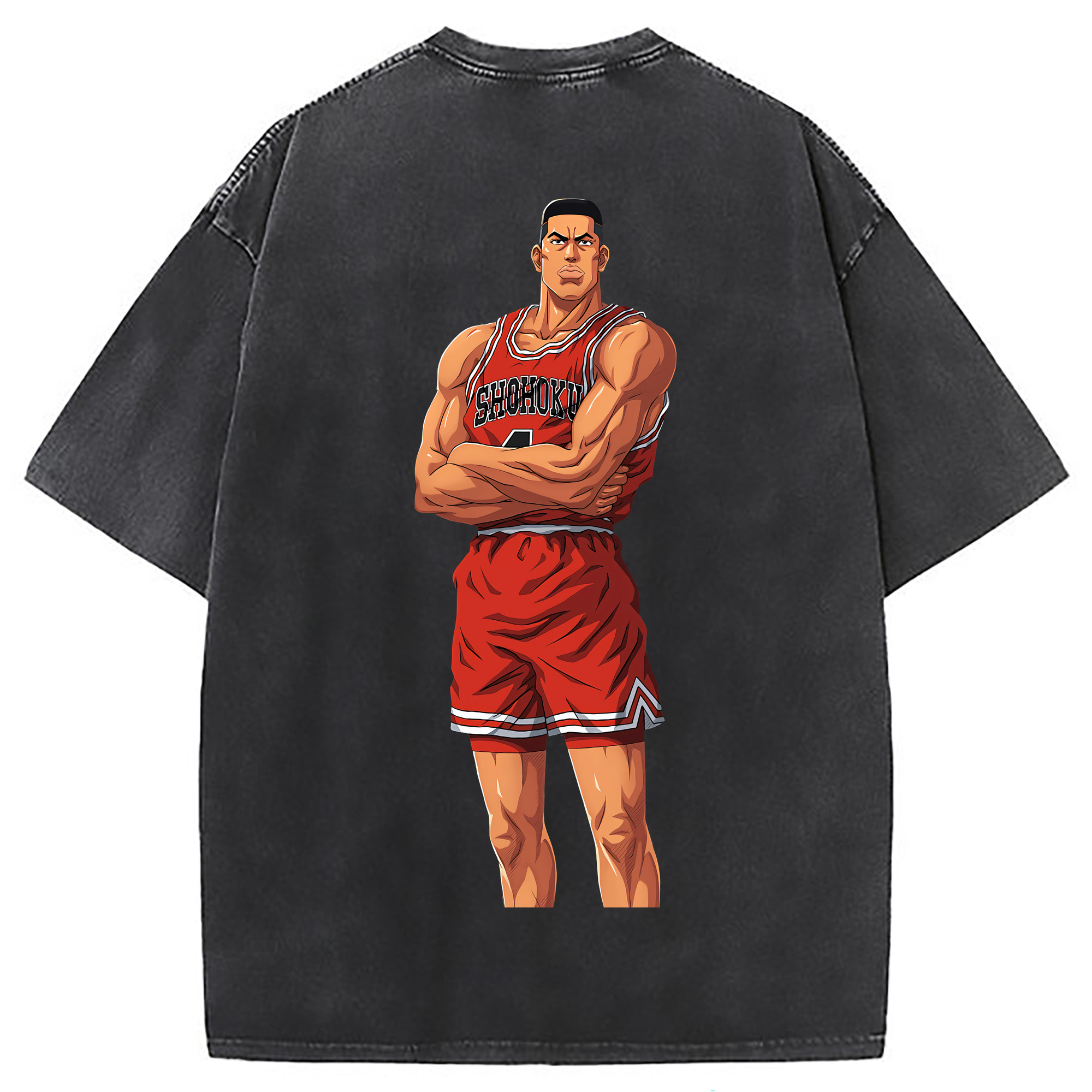 （画像用） SLAM DUNK／スラムダンク 綿100% ヴィンテージ風 半袖Tシャツ（背面プリント）