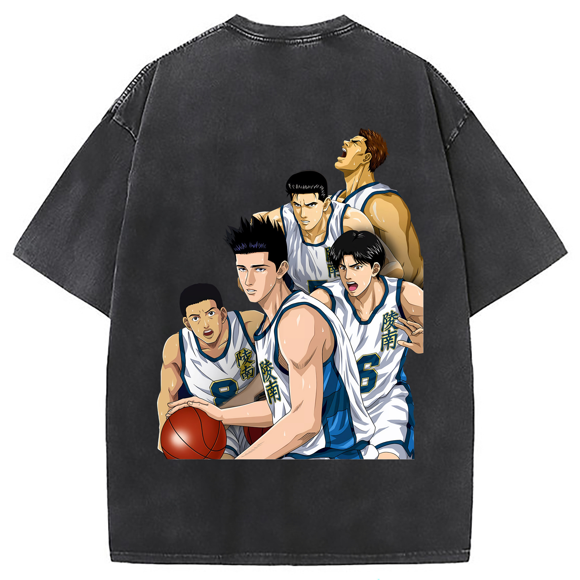 （画像用） SLAM DUNK／スラムダンク 綿100% ヴィンテージ風 半袖Tシャツ（背面プリント）