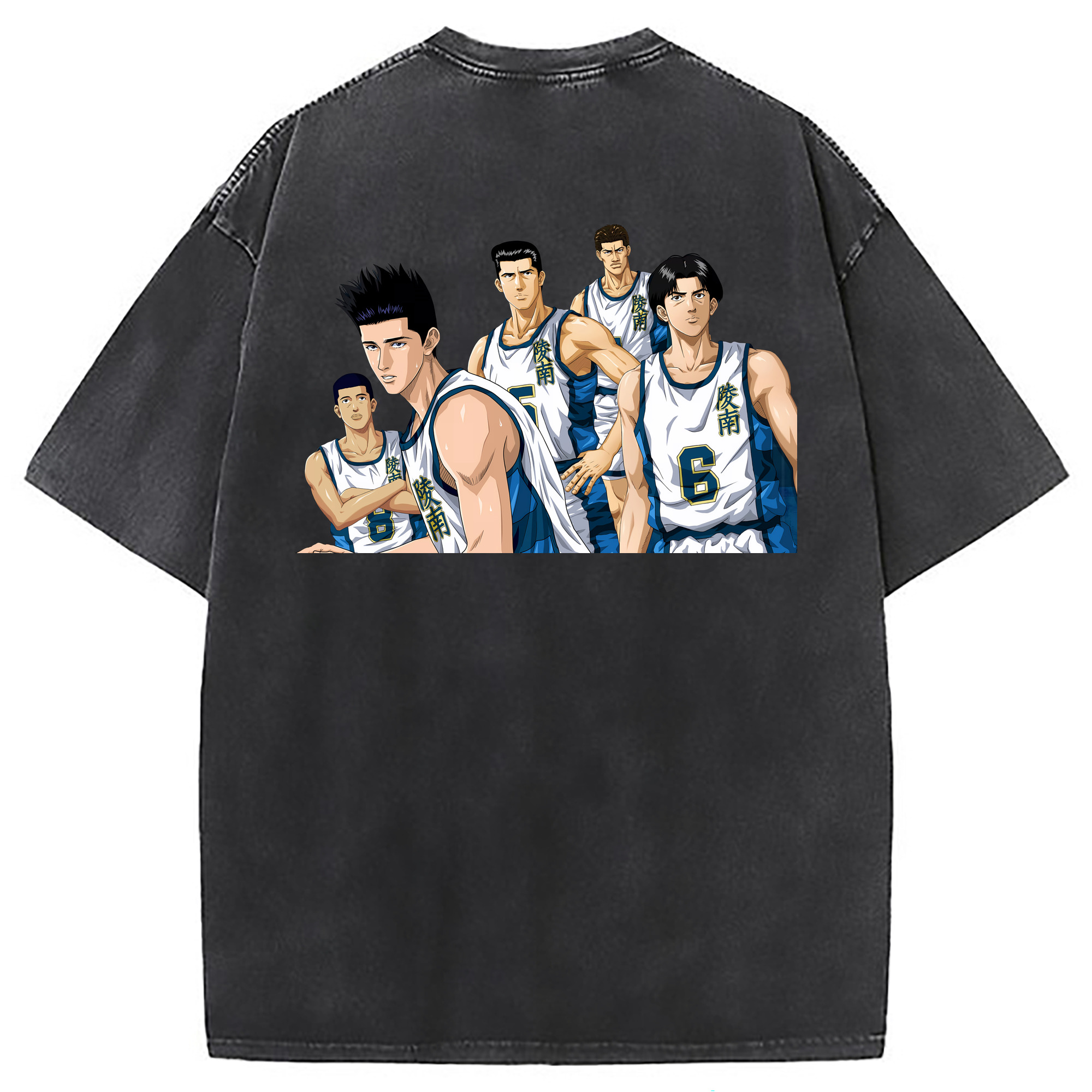 （画像用） SLAM DUNK／スラムダンク 綿100% ヴィンテージ風 半袖Tシャツ（背面プリント）