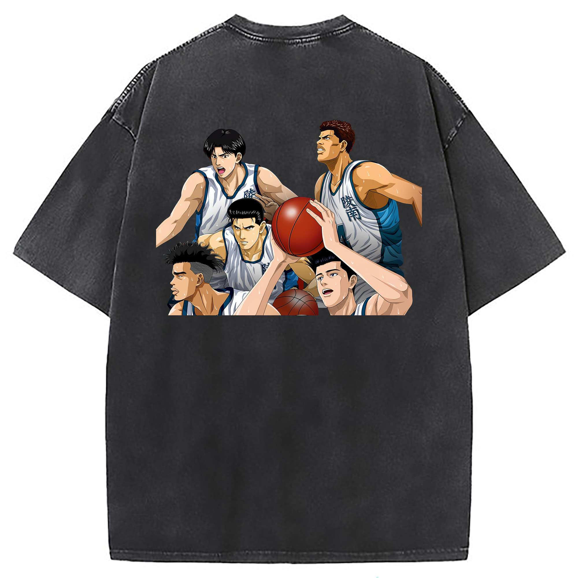 （画像用） SLAM DUNK／スラムダンク 綿100% ヴィンテージ風 半袖Tシャツ（背面プリント）