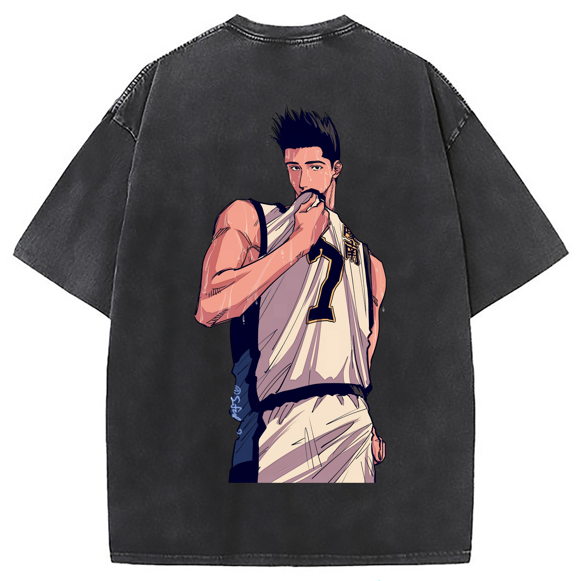 （画像用） SLAM DUNK／スラムダンク 綿100% ヴィンテージ風 半袖Tシャツ（背面プリント）