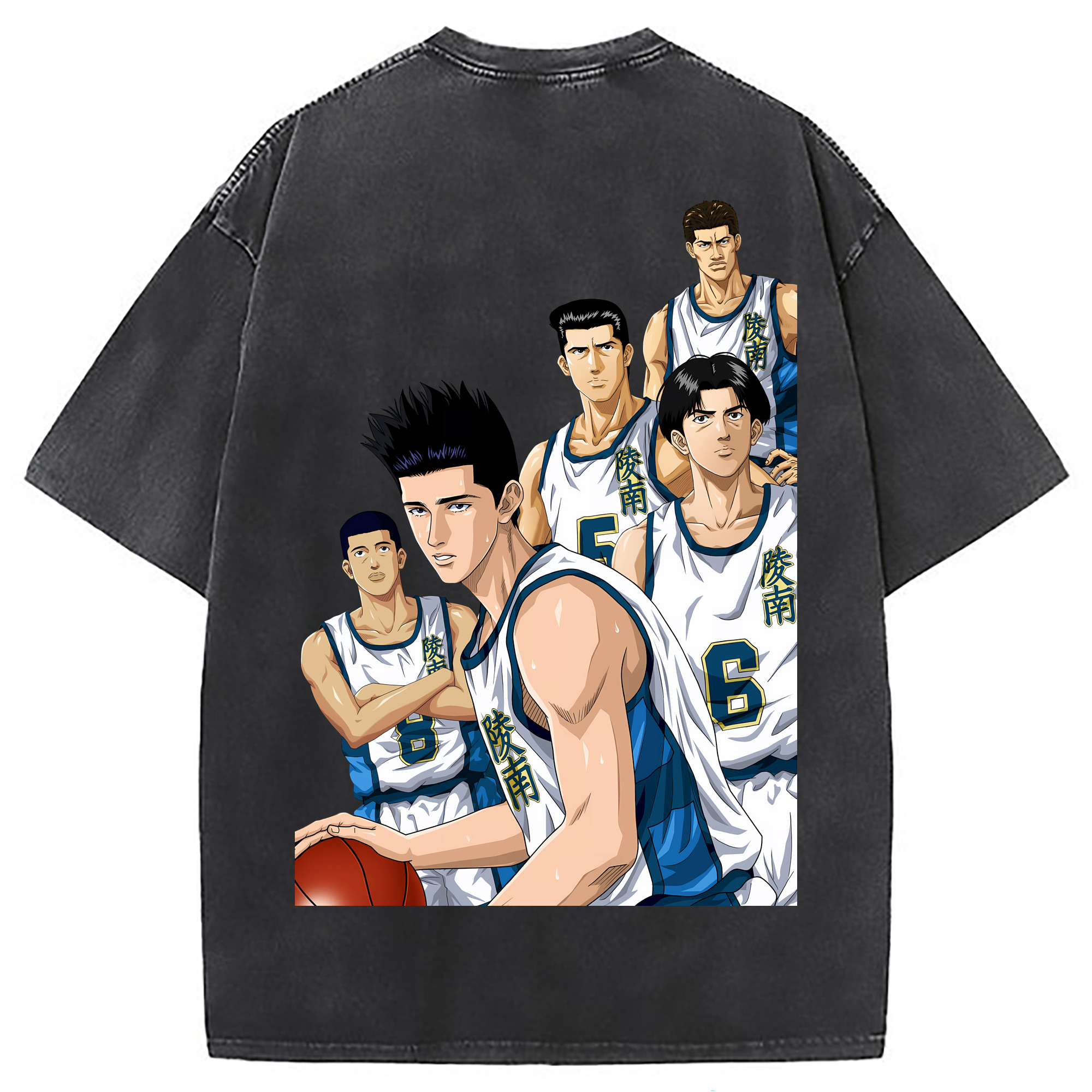 （画像用） SLAM DUNK／スラムダンク 綿100% ヴィンテージ風 半袖Tシャツ（背面プリント）