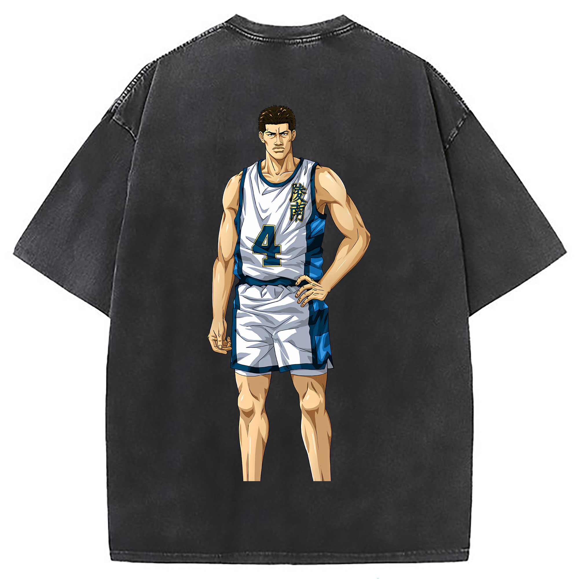 （画像用） SLAM DUNK／スラムダンク 綿100% ヴィンテージ風 半袖Tシャツ（背面プリント）