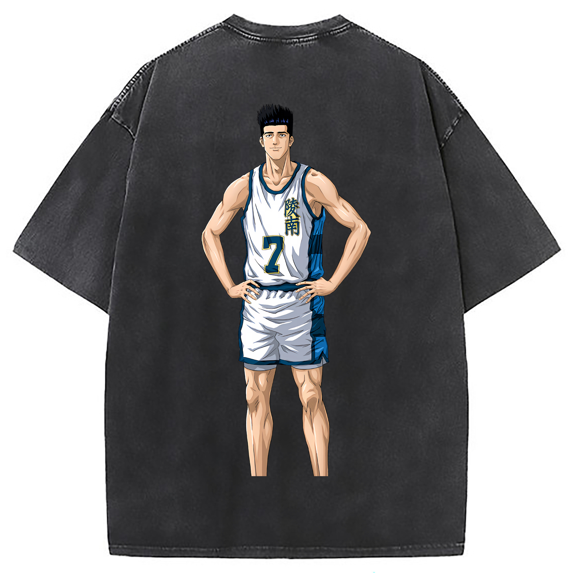 （画像用） SLAM DUNK／スラムダンク 綿100% ヴィンテージ風 半袖Tシャツ（背面プリント）