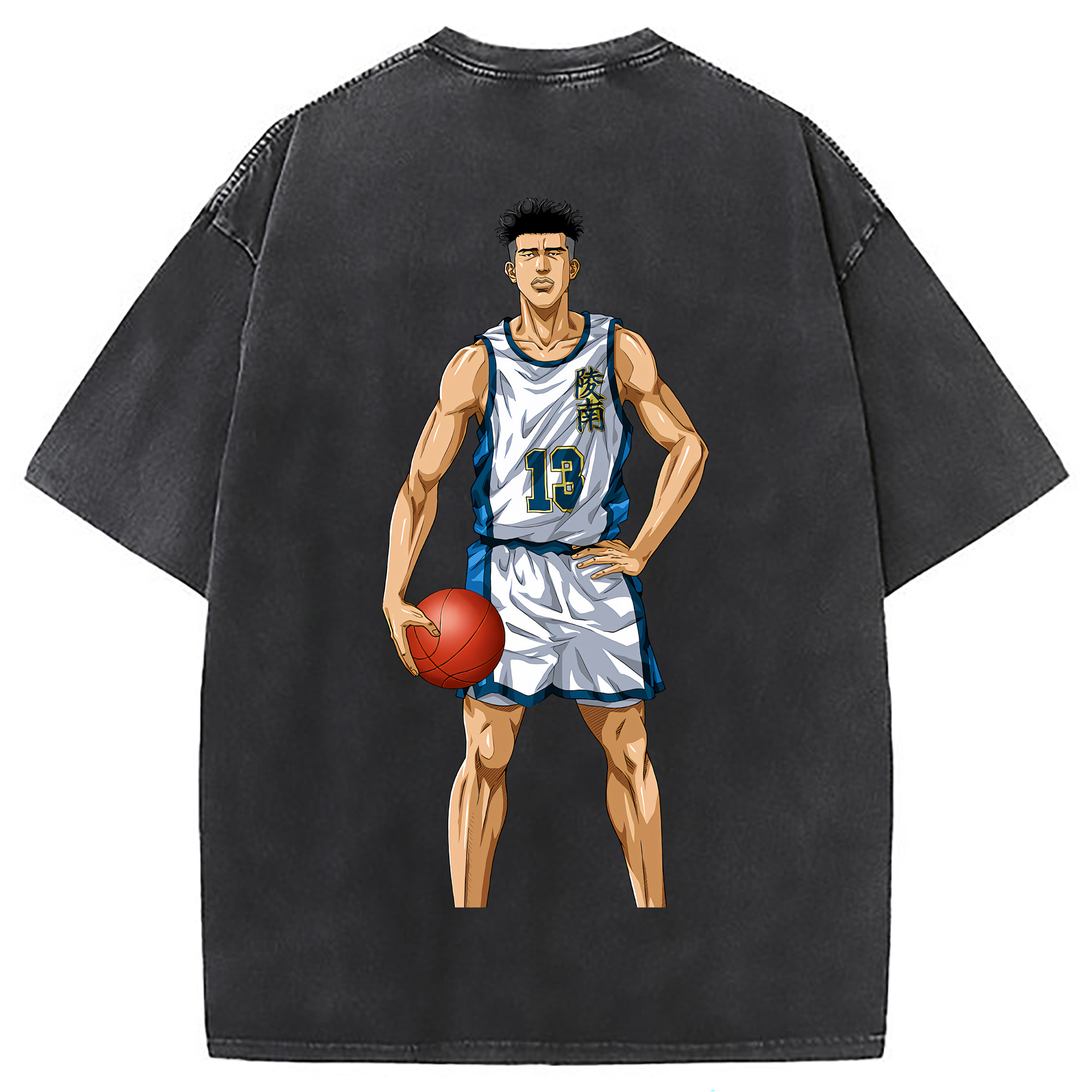 （画像用） SLAM DUNK／スラムダンク 綿100% ヴィンテージ風 半袖Tシャツ（背面プリント）