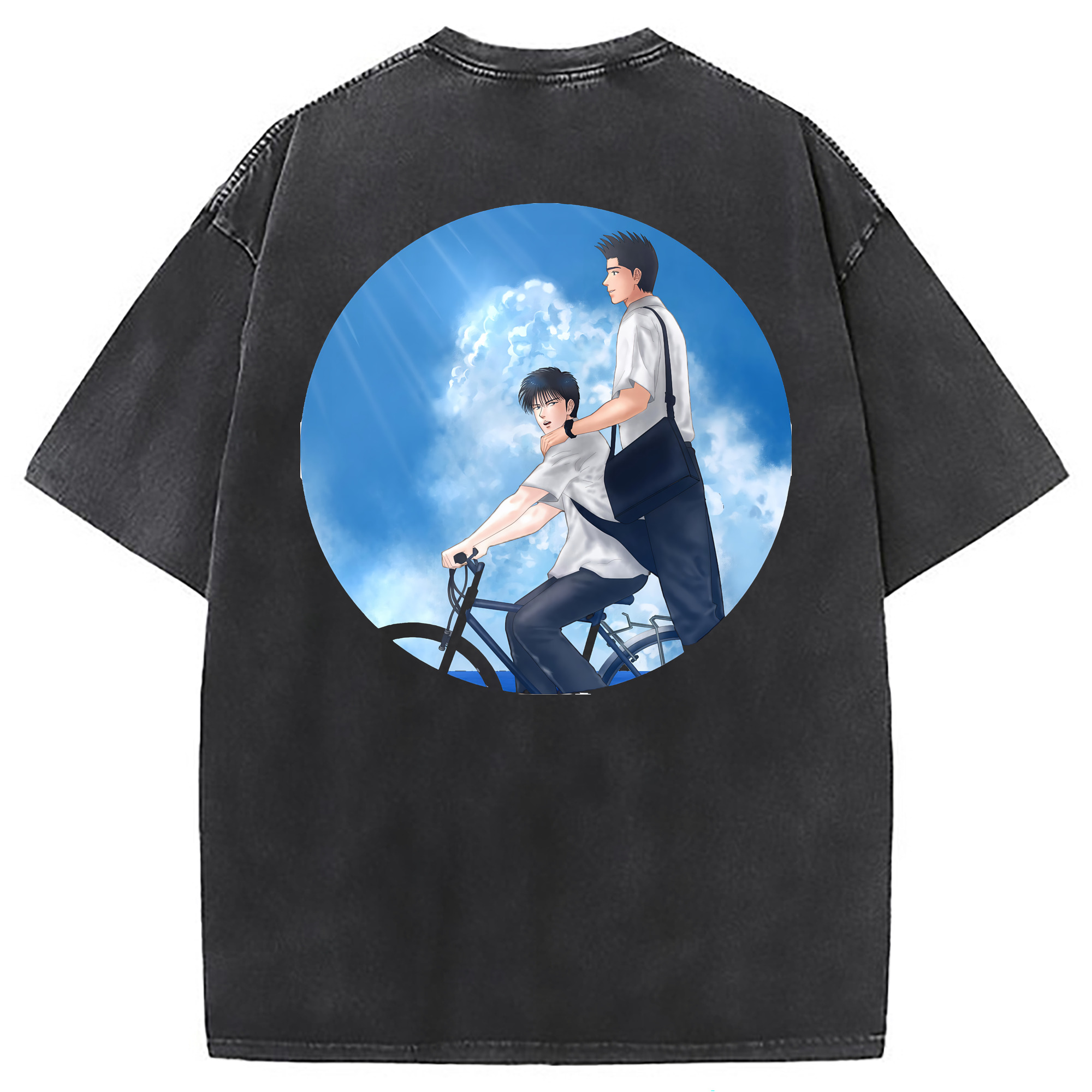 （画像用） SLAM DUNK／スラムダンク 綿100% ヴィンテージ風 半袖Tシャツ（背面プリント）