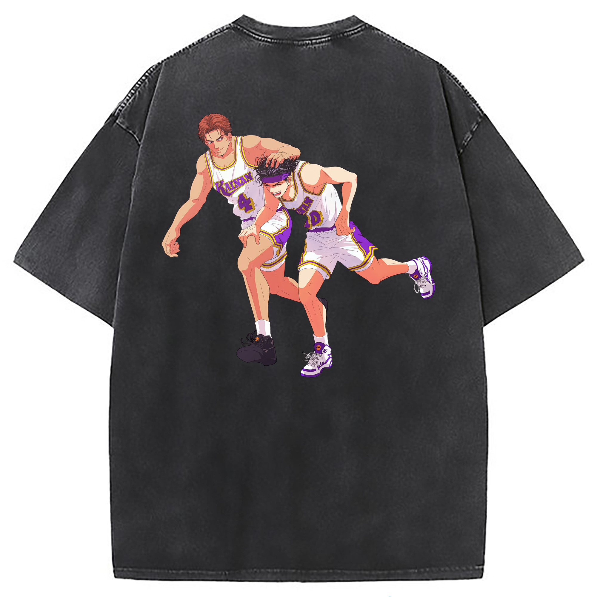 （画像用） SLAM DUNK／スラムダンク 綿100% ヴィンテージ風 半袖Tシャツ（背面プリント）