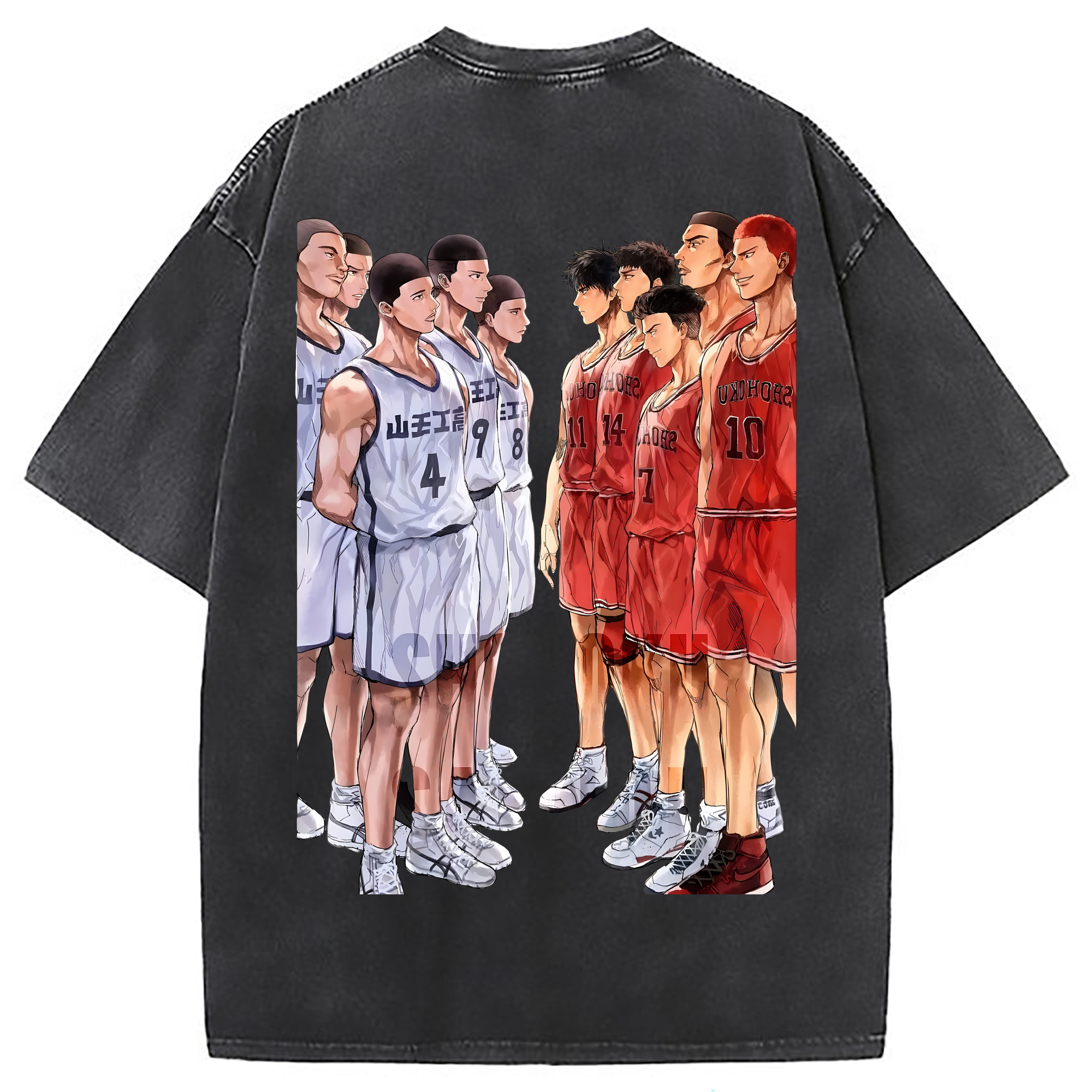 （画像用） SLAM DUNK／スラムダンク 綿100% ヴィンテージ風 半袖Tシャツ（背面プリント）