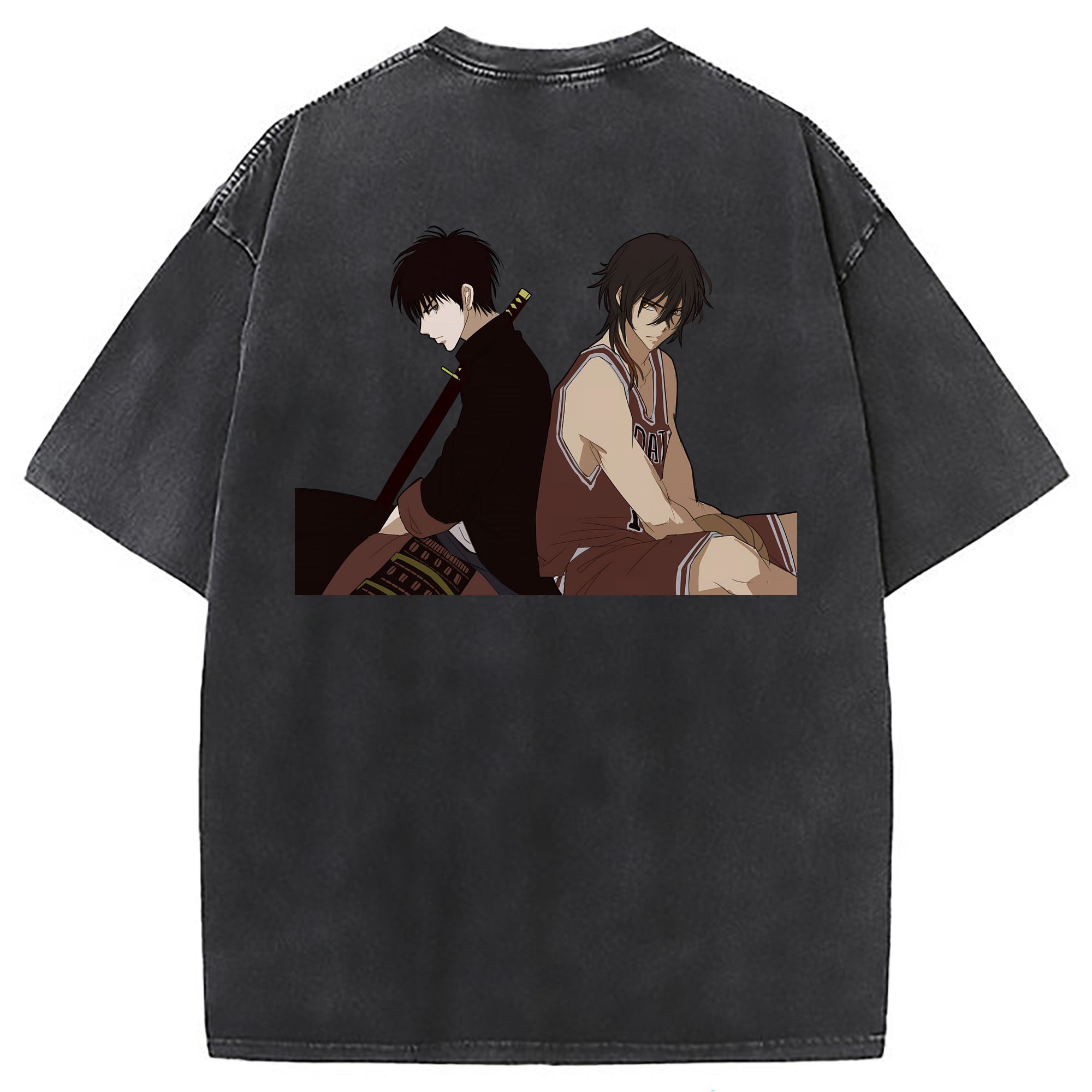 （画像用） SLAM DUNK／スラムダンク 綿100% ヴィンテージ風 半袖Tシャツ（背面プリント）