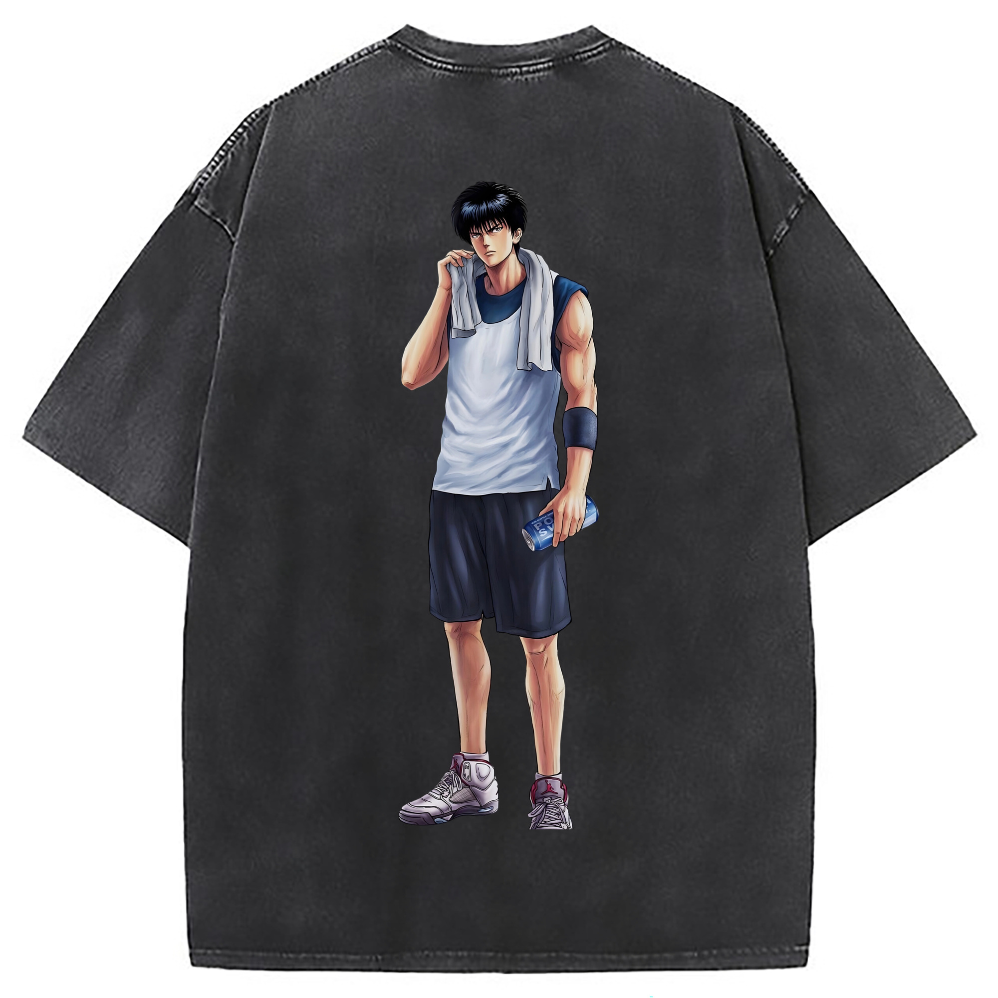 （画像用） SLAM DUNK／スラムダンク 綿100% ヴィンテージ風 半袖Tシャツ（背面プリント）