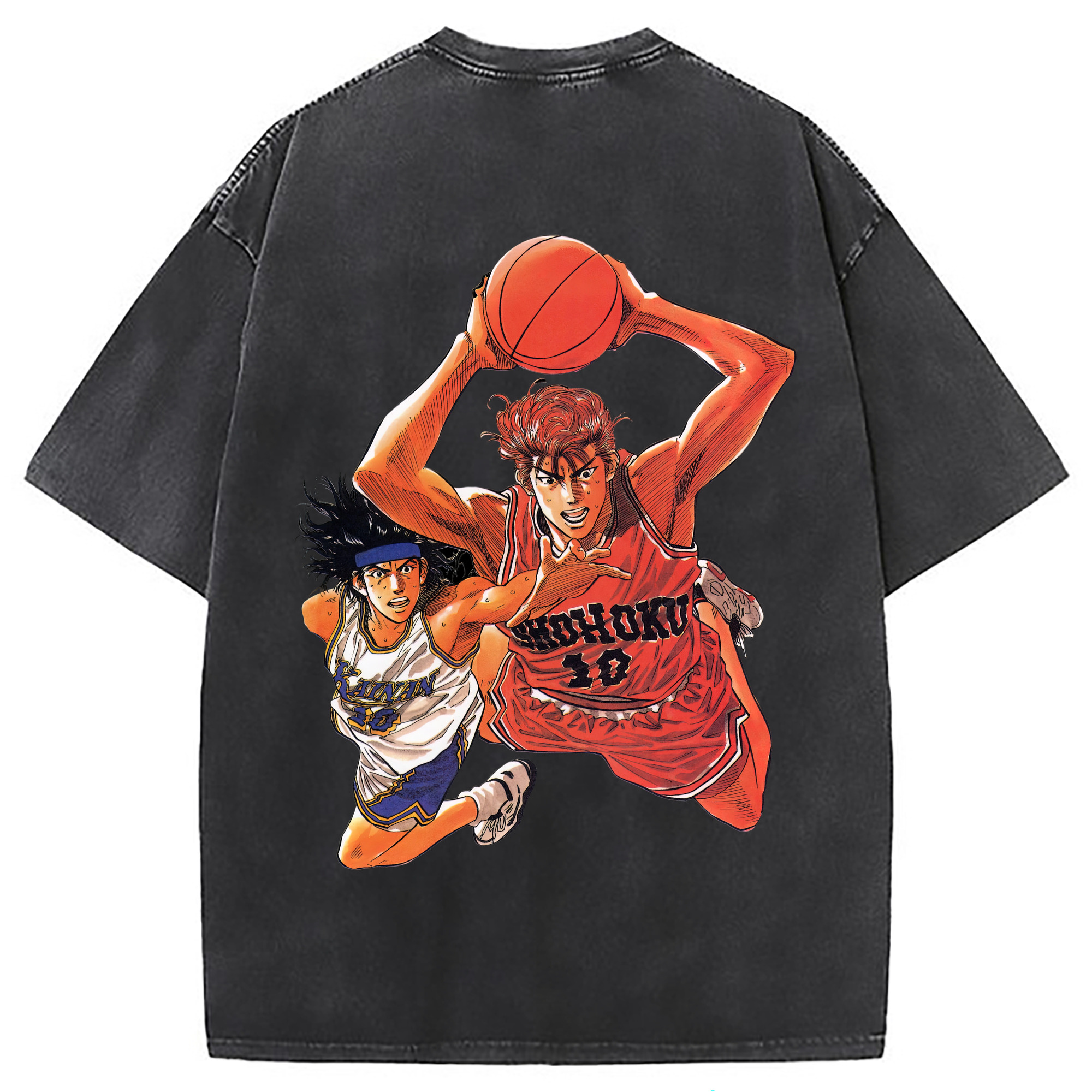 （画像用） SLAM DUNK／スラムダンク 綿100% ヴィンテージ風 半袖Tシャツ（背面プリント）