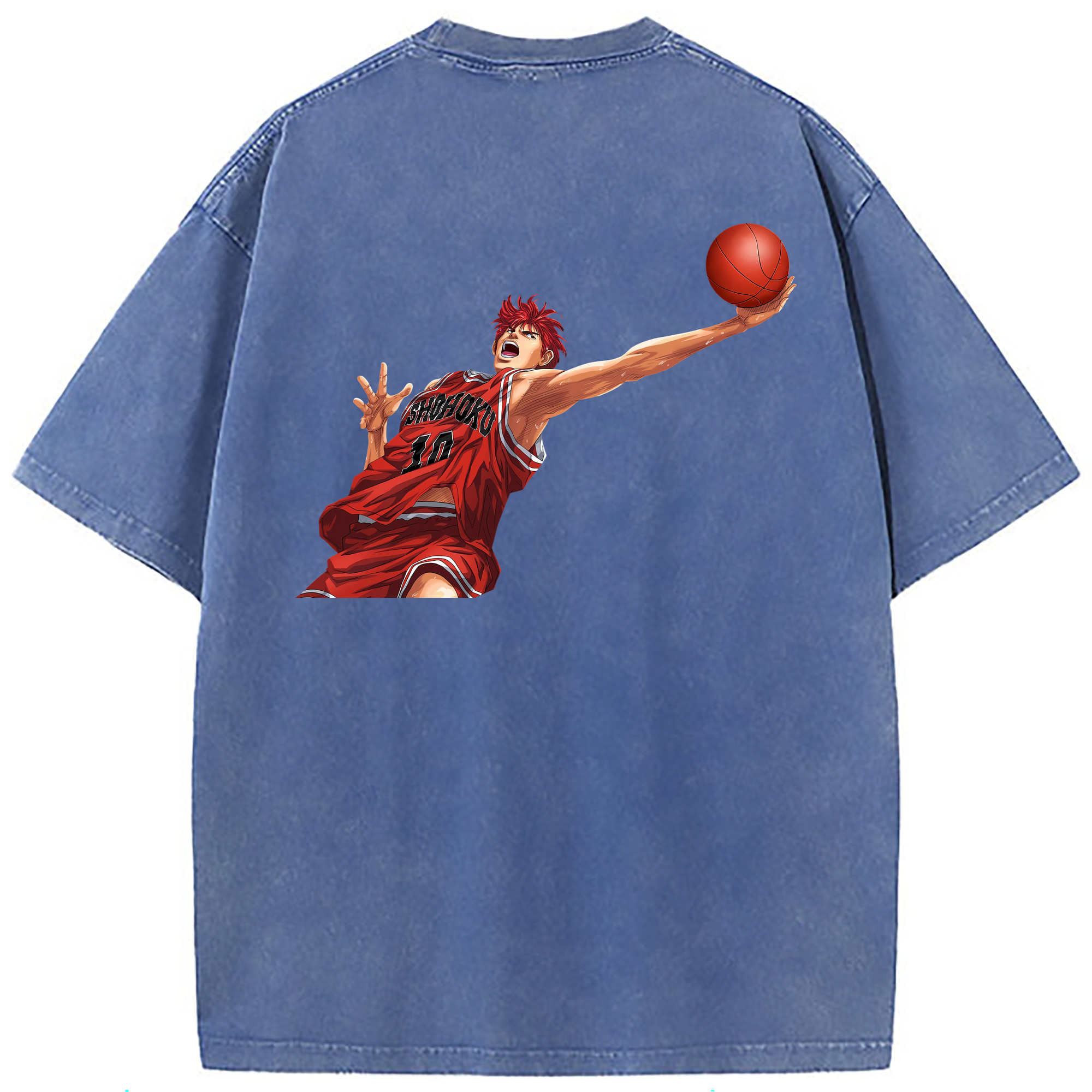 （画像用） SLAM DUNK／スラムダンク 綿100% ヴィンテージ風 半袖Tシャツ（背面プリント）