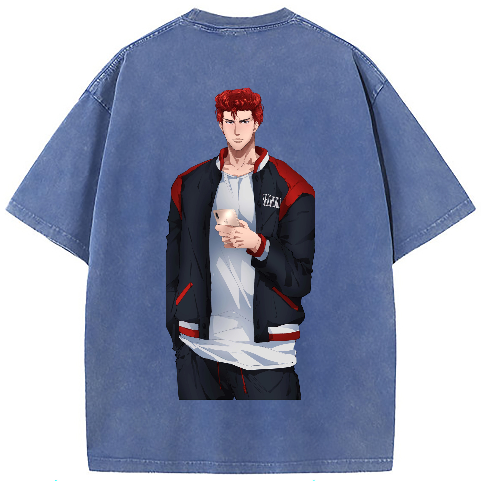 （画像用） SLAM DUNK／スラムダンク 綿100% ヴィンテージ風 半袖Tシャツ（背面プリント）
