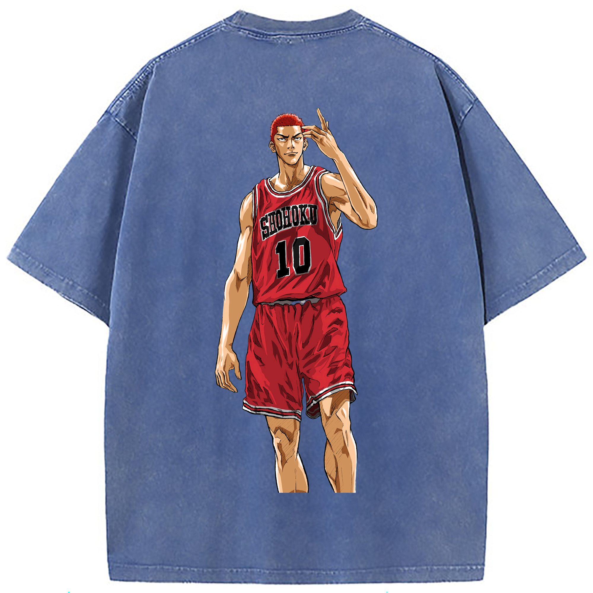 （画像用） SLAM DUNK／スラムダンク 綿100% ヴィンテージ風 半袖Tシャツ（背面プリント）