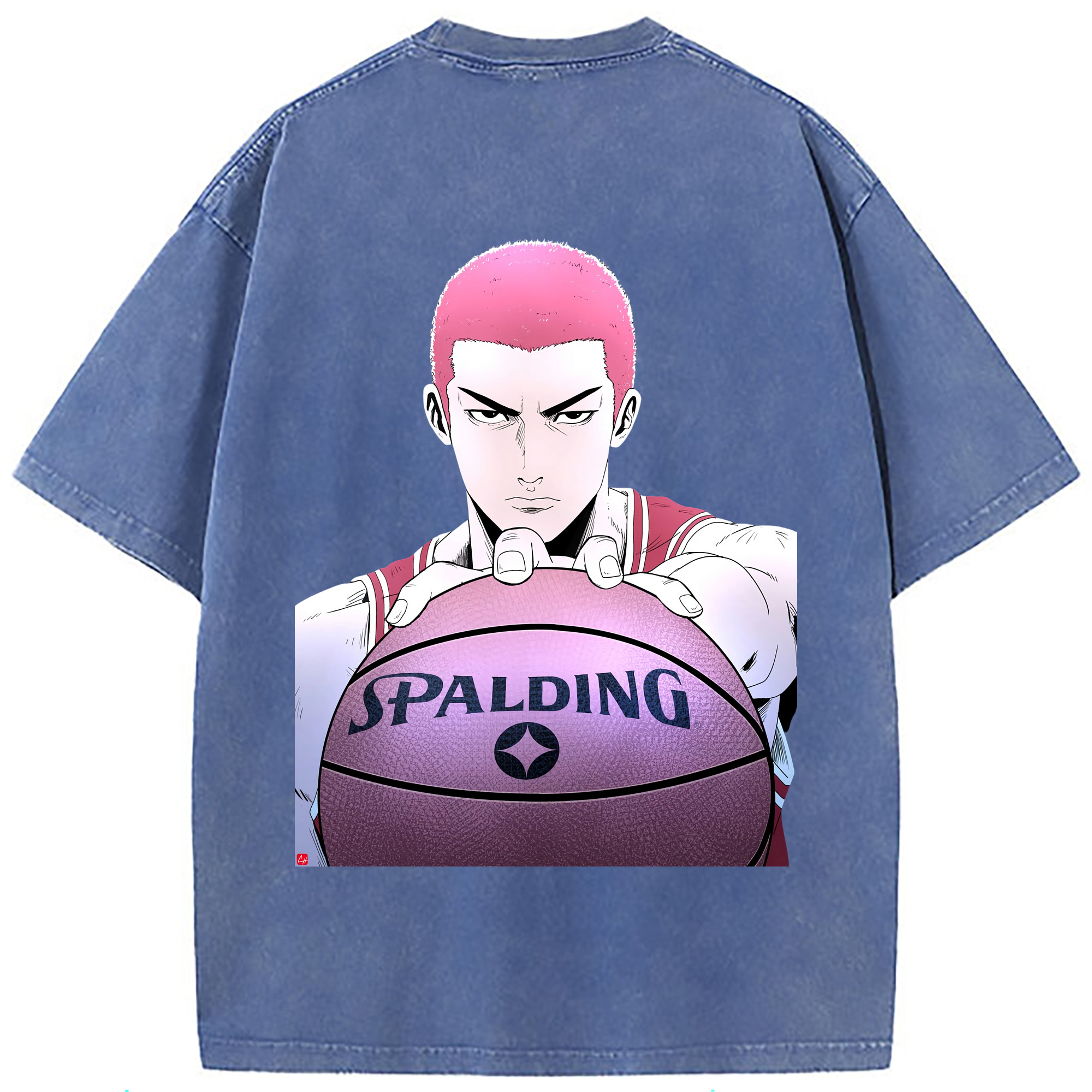 （画像用） SLAM DUNK／スラムダンク 綿100% ヴィンテージ風 半袖Tシャツ（背面プリント）