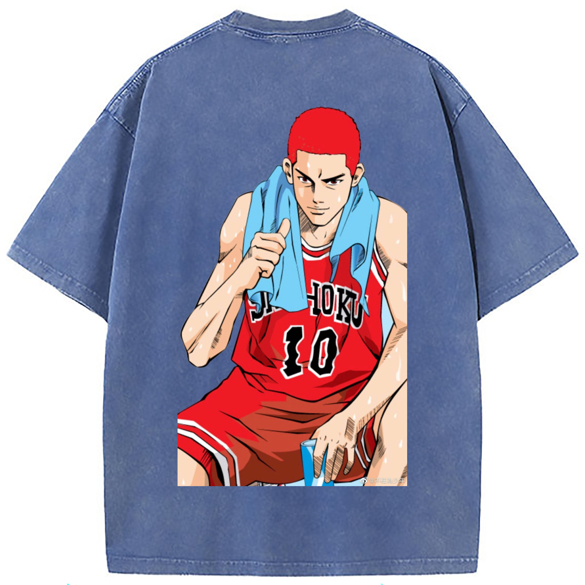 （画像用） SLAM DUNK／スラムダンク 綿100% ヴィンテージ風 半袖Tシャツ（背面プリント）