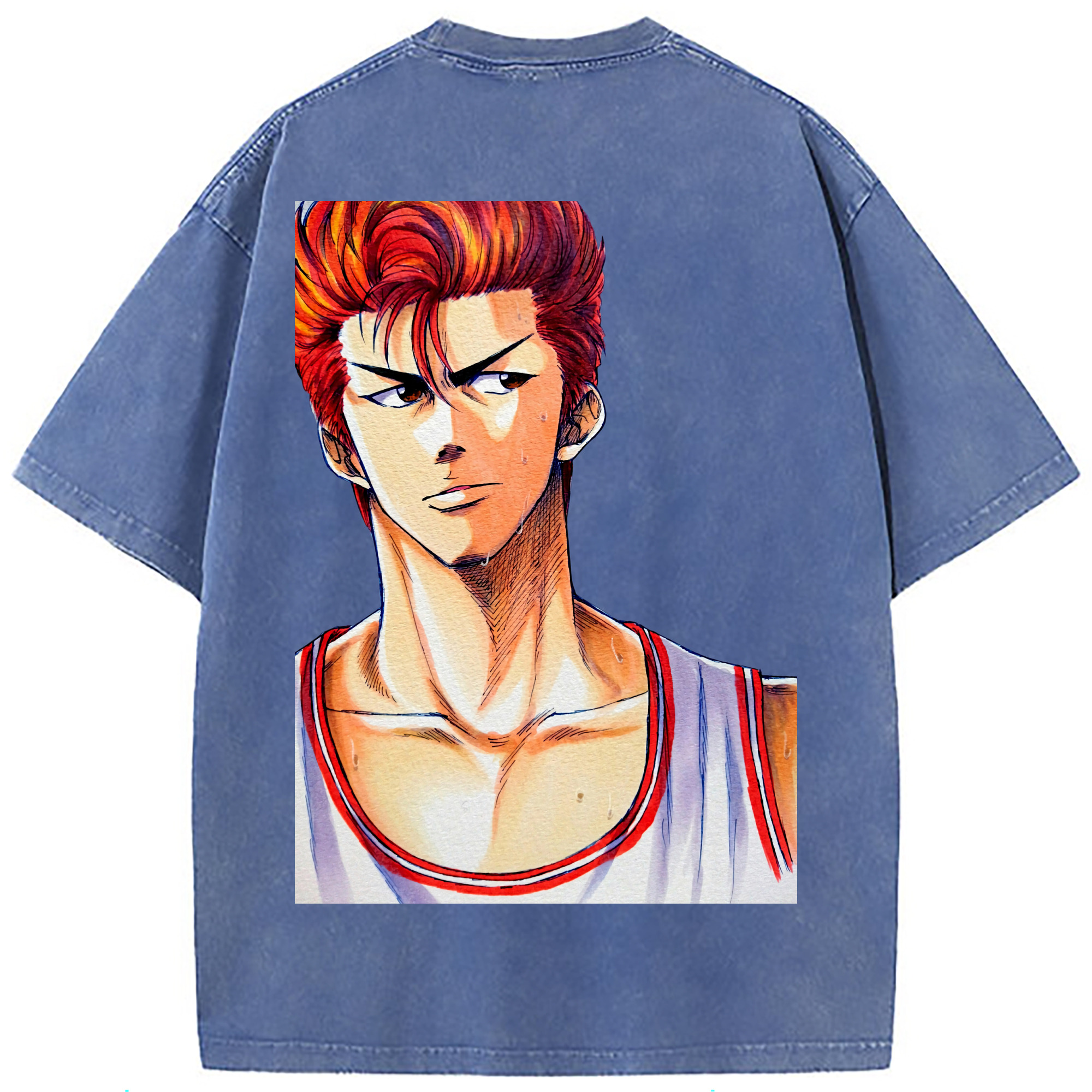 （画像用） SLAM DUNK／スラムダンク 綿100% ヴィンテージ風 半袖Tシャツ（背面プリント）