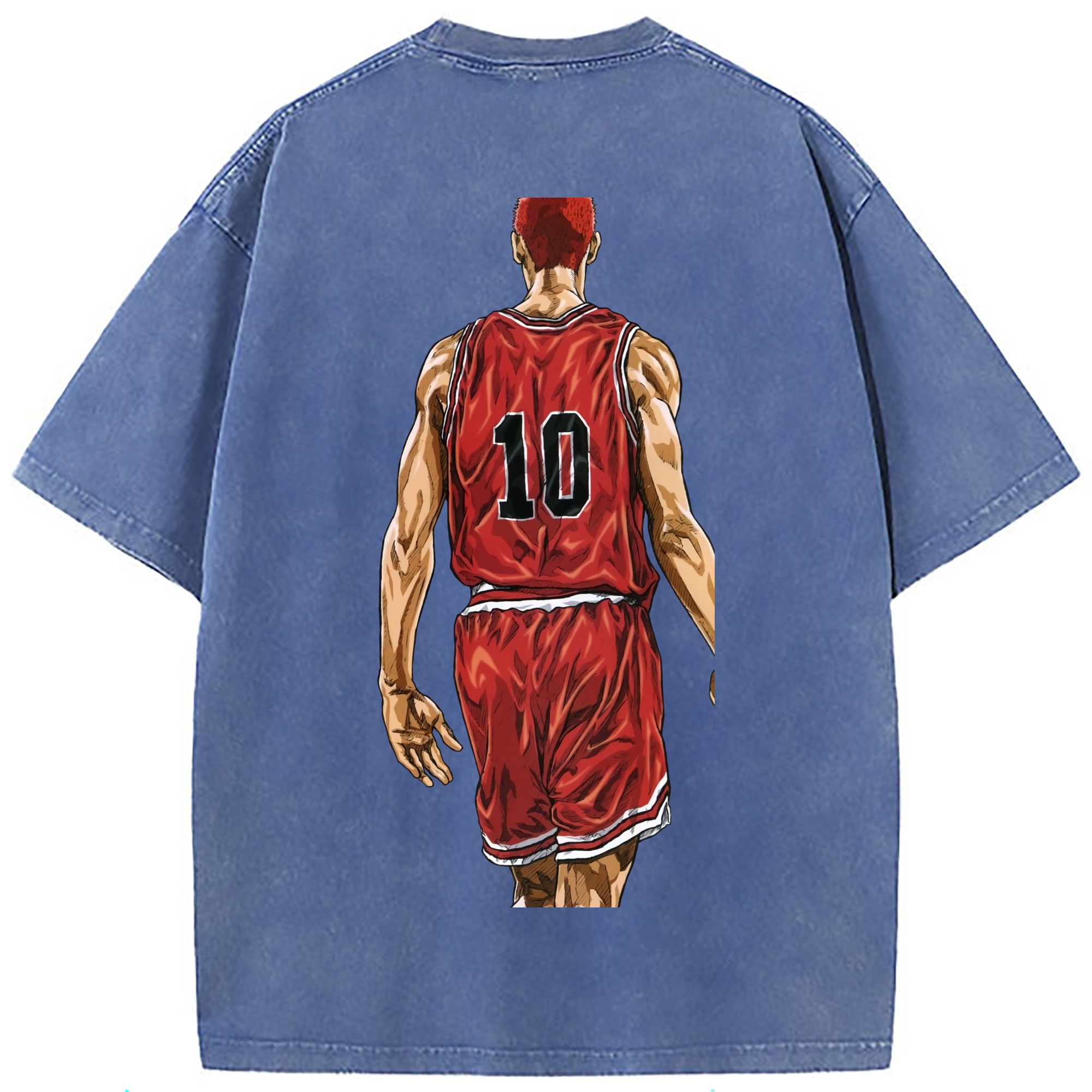 （画像用） SLAM DUNK／スラムダンク 綿100% ヴィンテージ風 半袖Tシャツ（背面プリント）