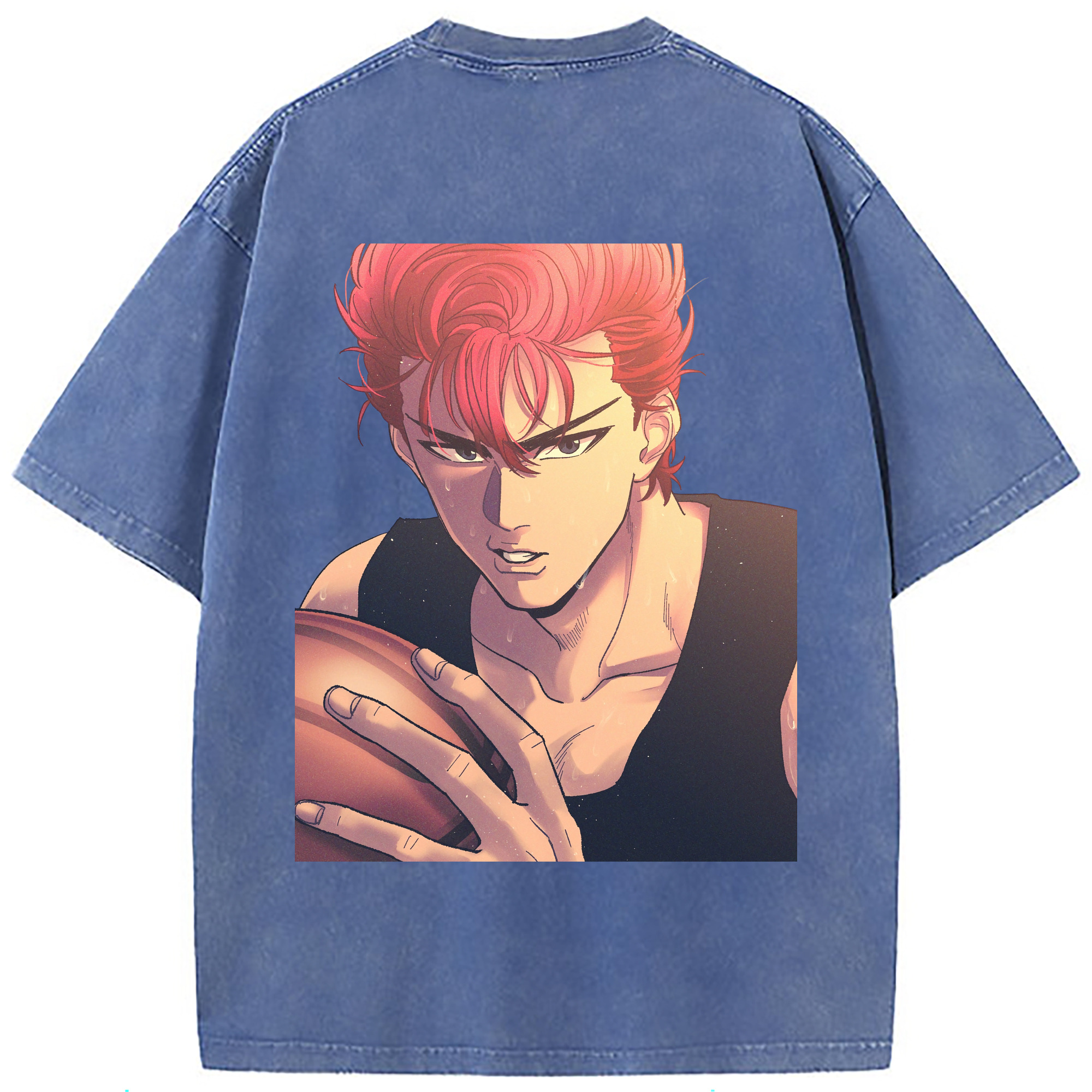 （画像用） SLAM DUNK／スラムダンク 綿100% ヴィンテージ風 半袖Tシャツ（背面プリント）