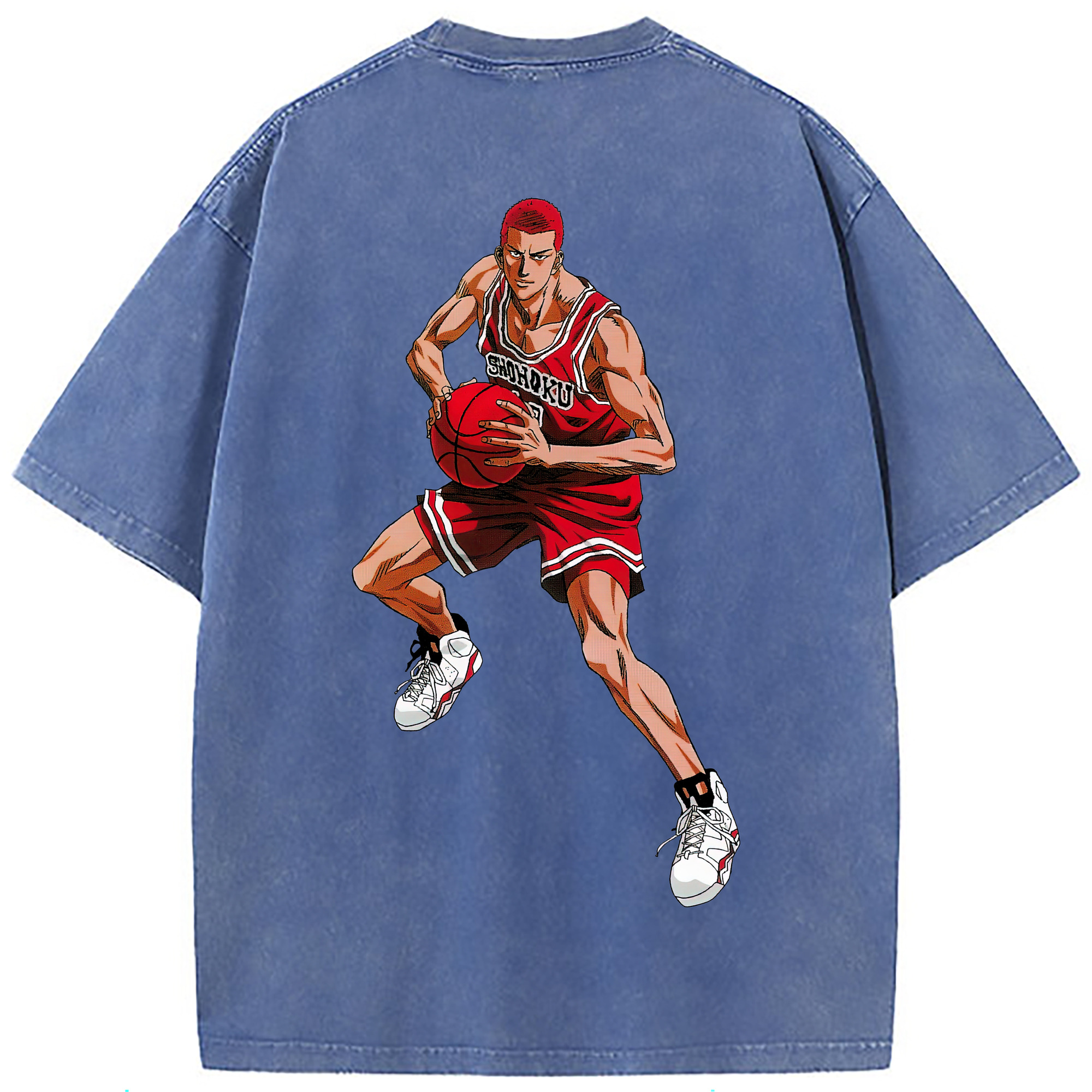 （画像用） SLAM DUNK／スラムダンク 綿100% ヴィンテージ風 半袖Tシャツ（背面プリント）