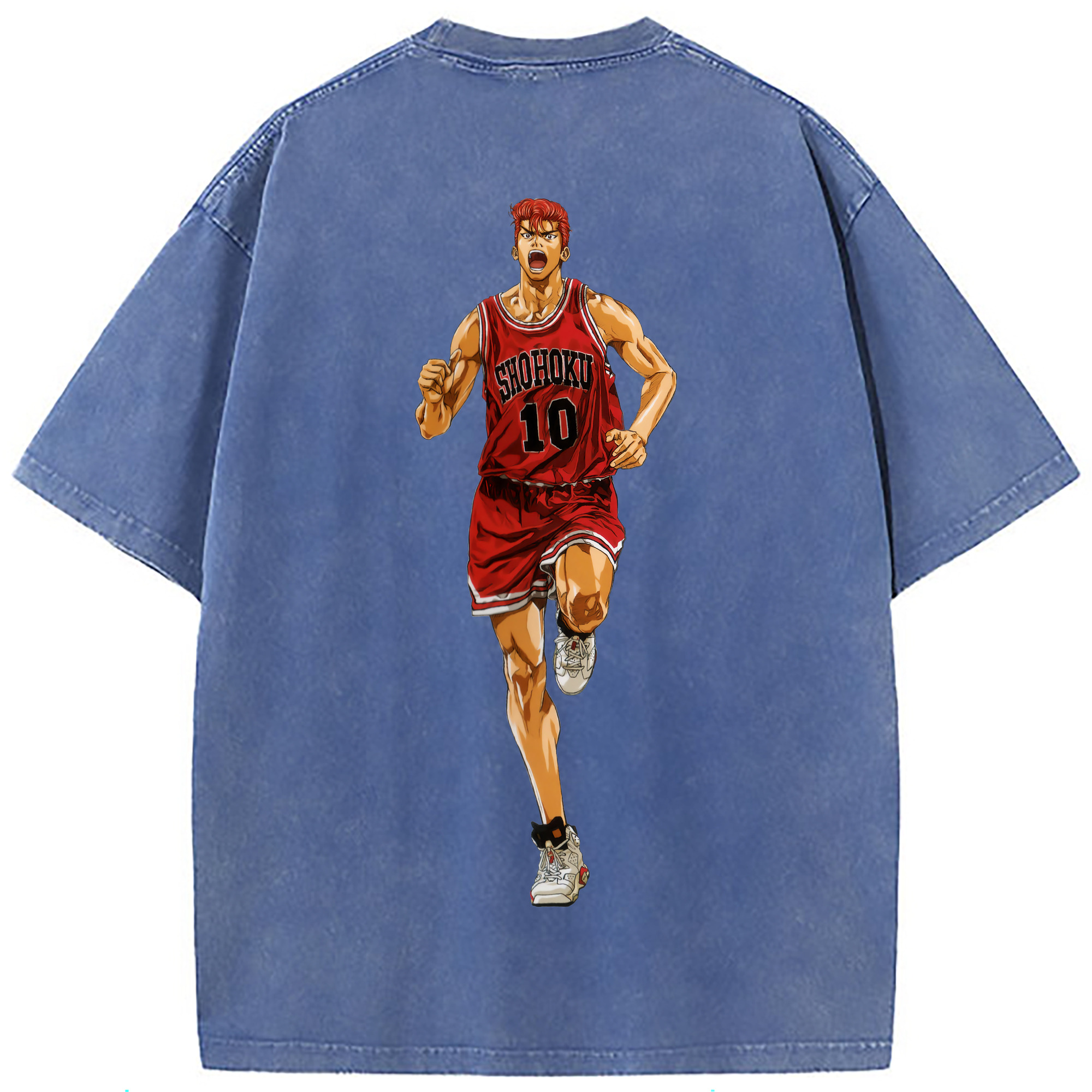 （画像用） SLAM DUNK／スラムダンク 綿100% ヴィンテージ風 半袖Tシャツ（背面プリント）