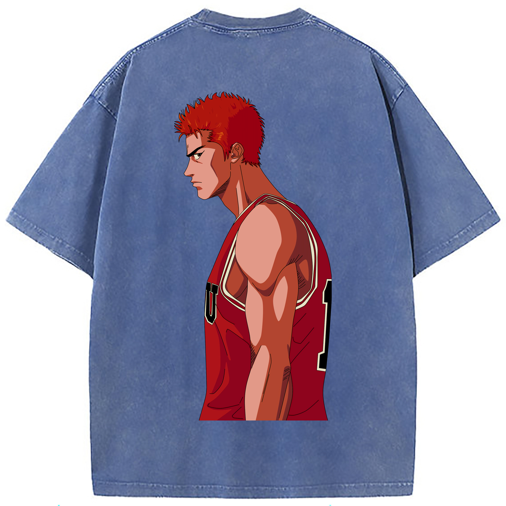 （画像用） SLAM DUNK／スラムダンク 綿100% ヴィンテージ風 半袖Tシャツ（背面プリント）