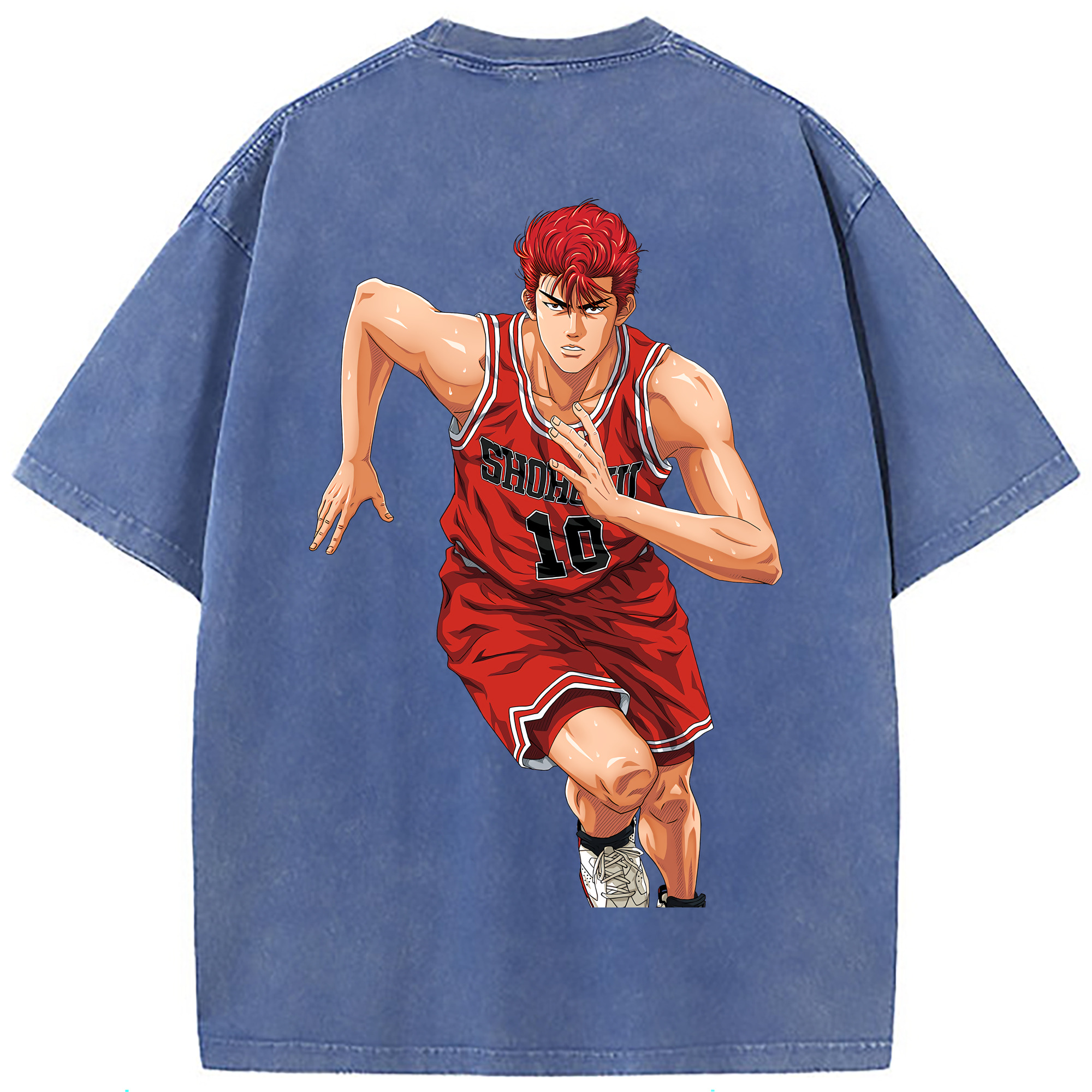 （画像用） SLAM DUNK／スラムダンク 綿100% ヴィンテージ風 半袖Tシャツ（背面プリント）