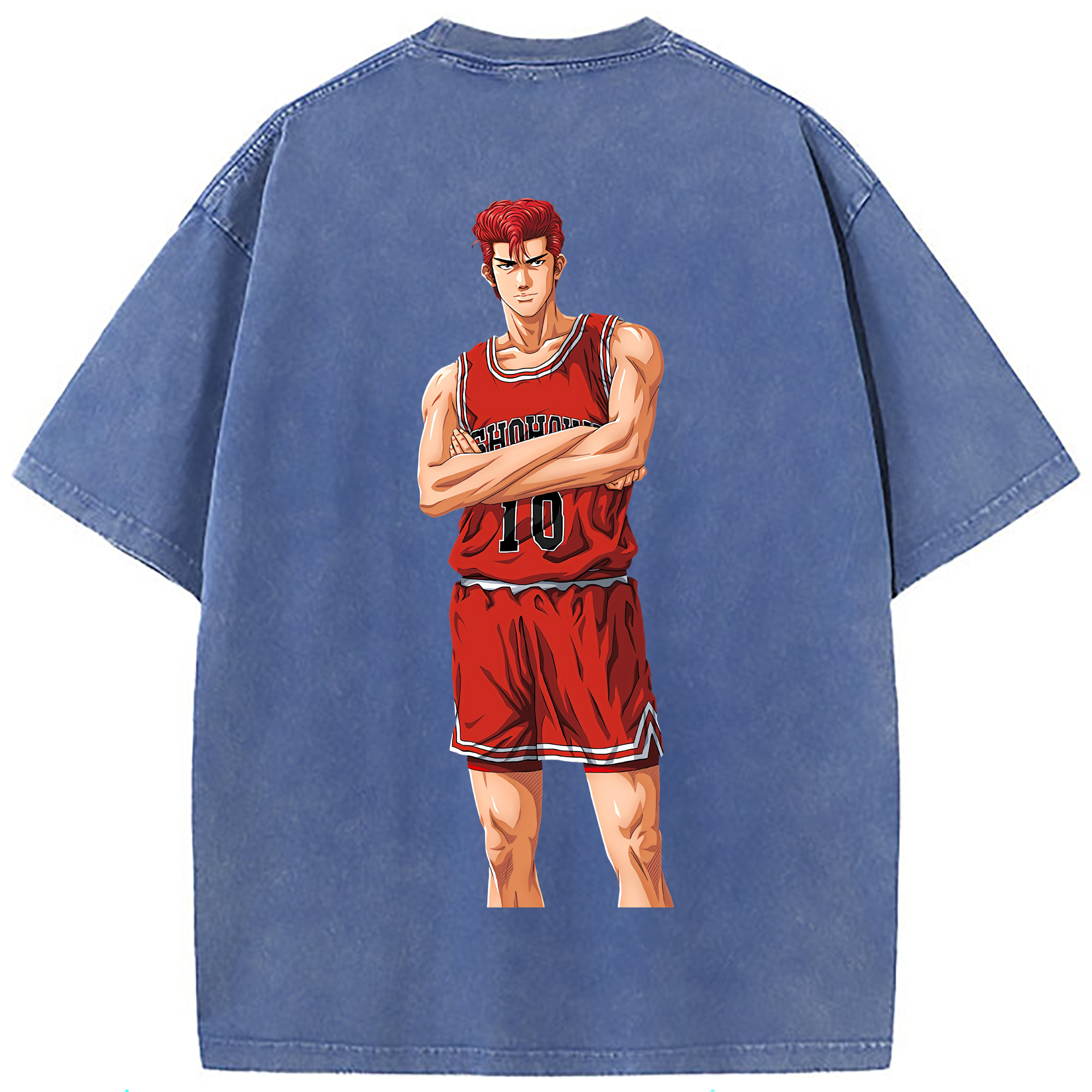 （画像用） SLAM DUNK／スラムダンク 綿100% ヴィンテージ風 半袖Tシャツ（背面プリント）