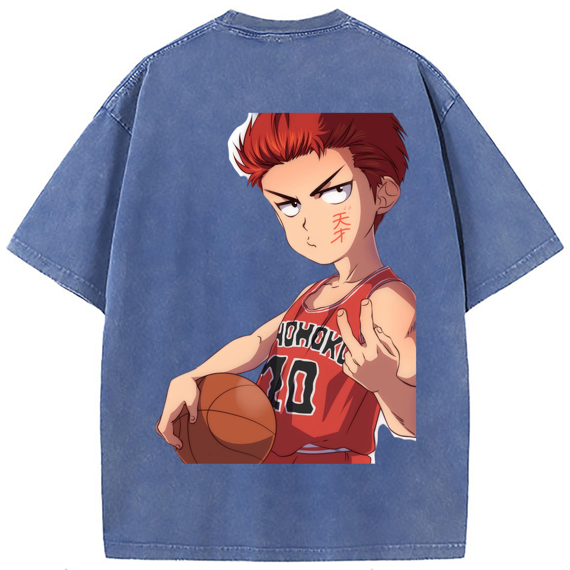 （画像用） SLAM DUNK／スラムダンク 綿100% ヴィンテージ風 半袖Tシャツ（背面プリント）
