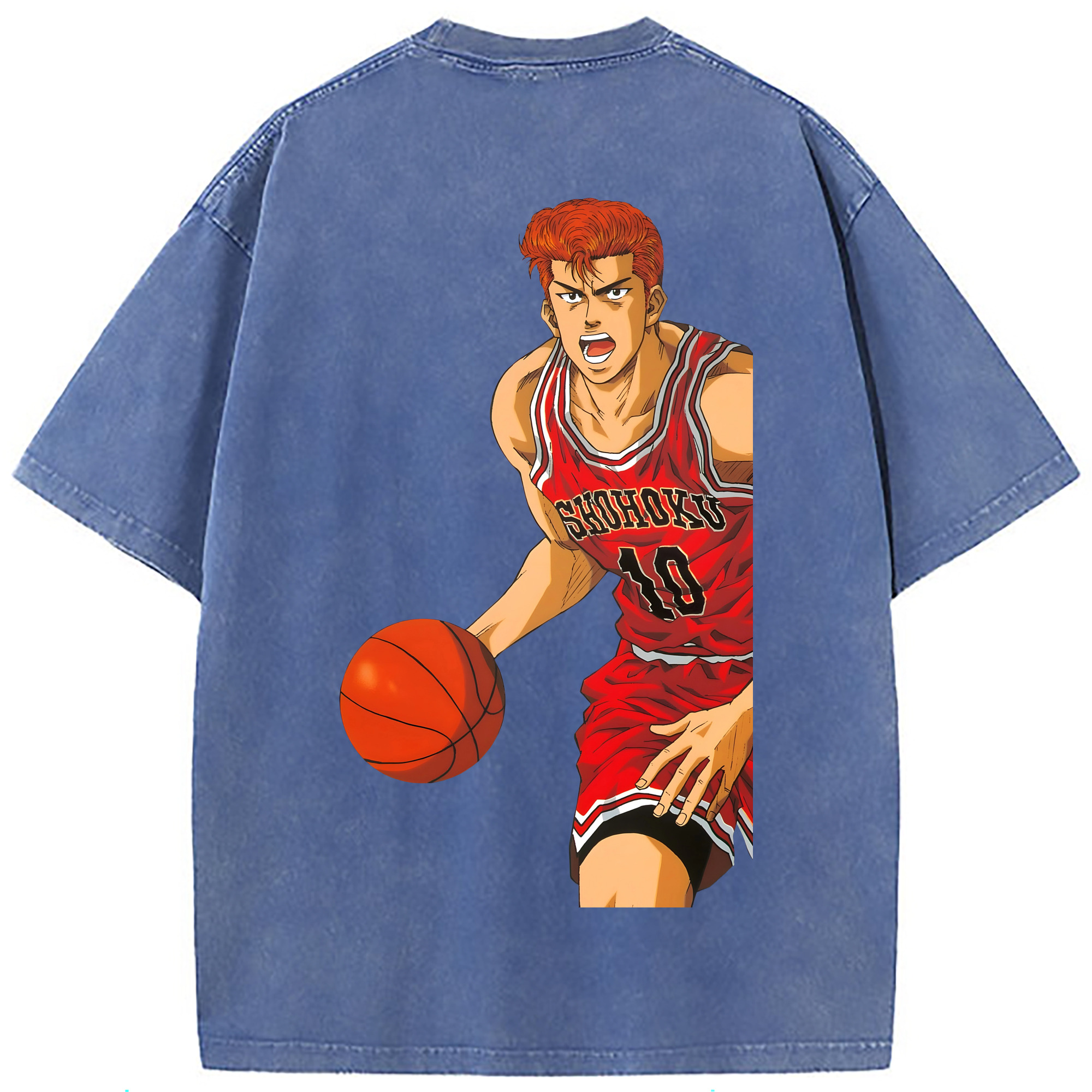 （画像用） SLAM DUNK／スラムダンク 綿100% ヴィンテージ風 半袖Tシャツ（背面プリント）