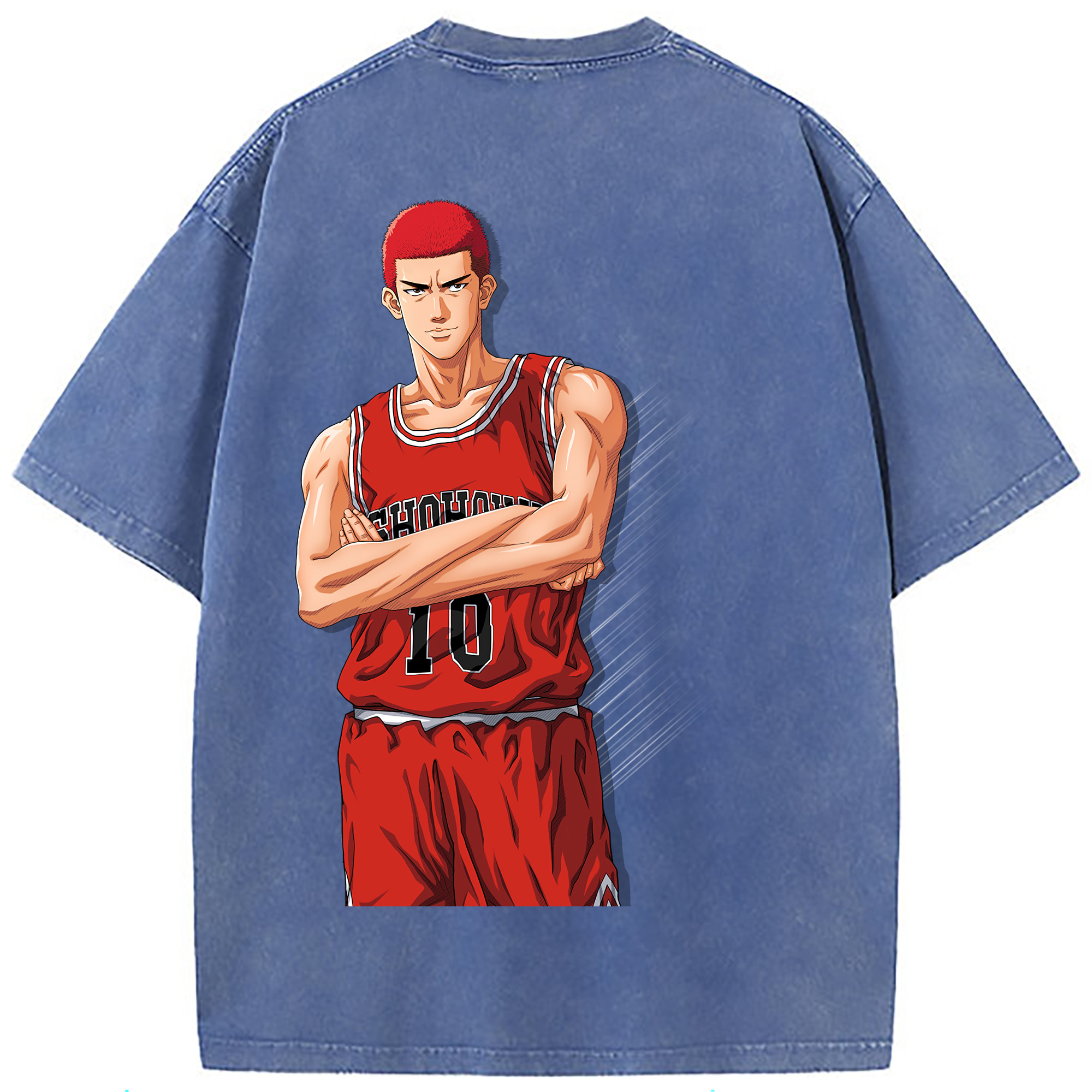 （画像用） SLAM DUNK／スラムダンク 綿100% ヴィンテージ風 半袖Tシャツ（背面プリント）