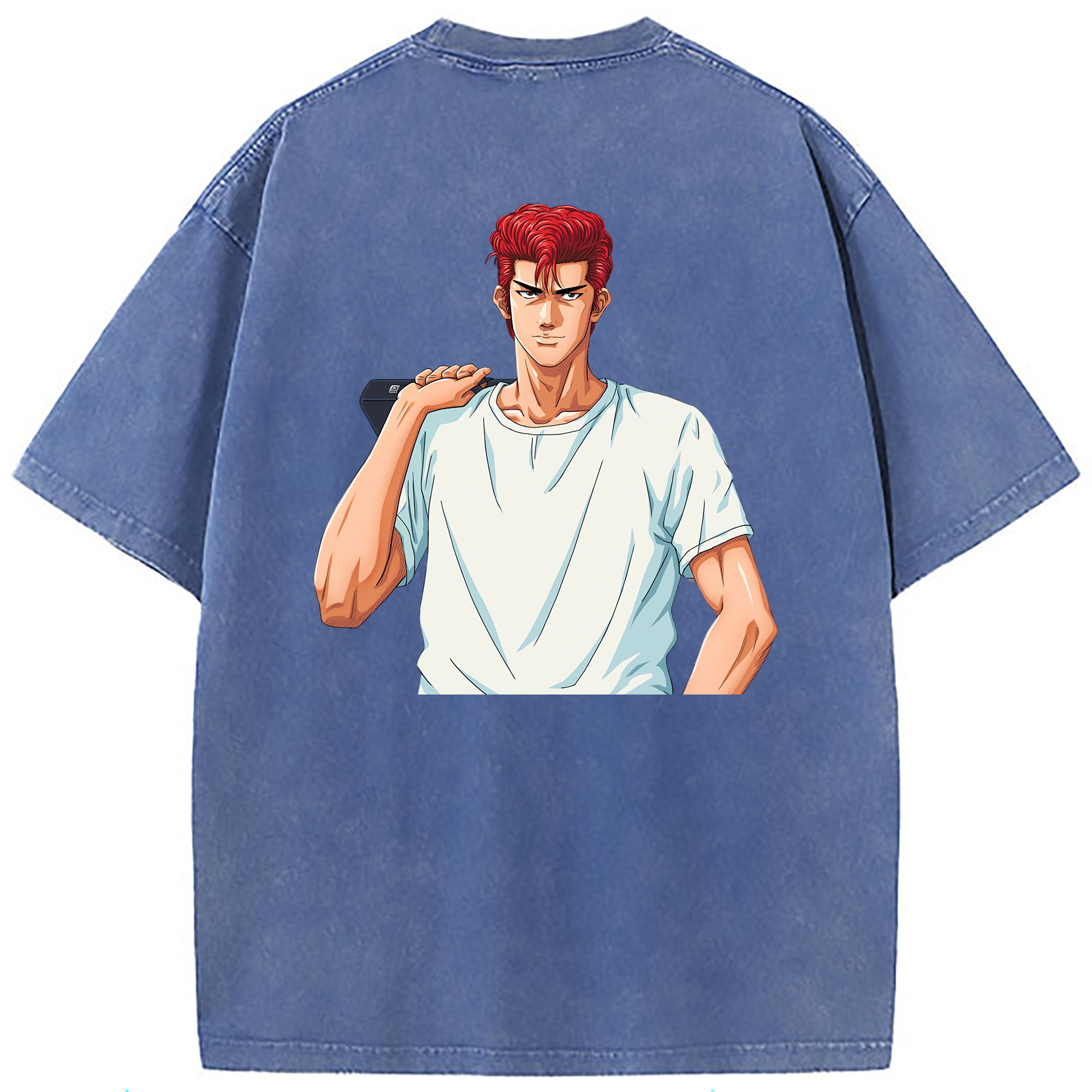 （画像用） SLAM DUNK／スラムダンク 綿100% ヴィンテージ風 半袖Tシャツ（背面プリント）