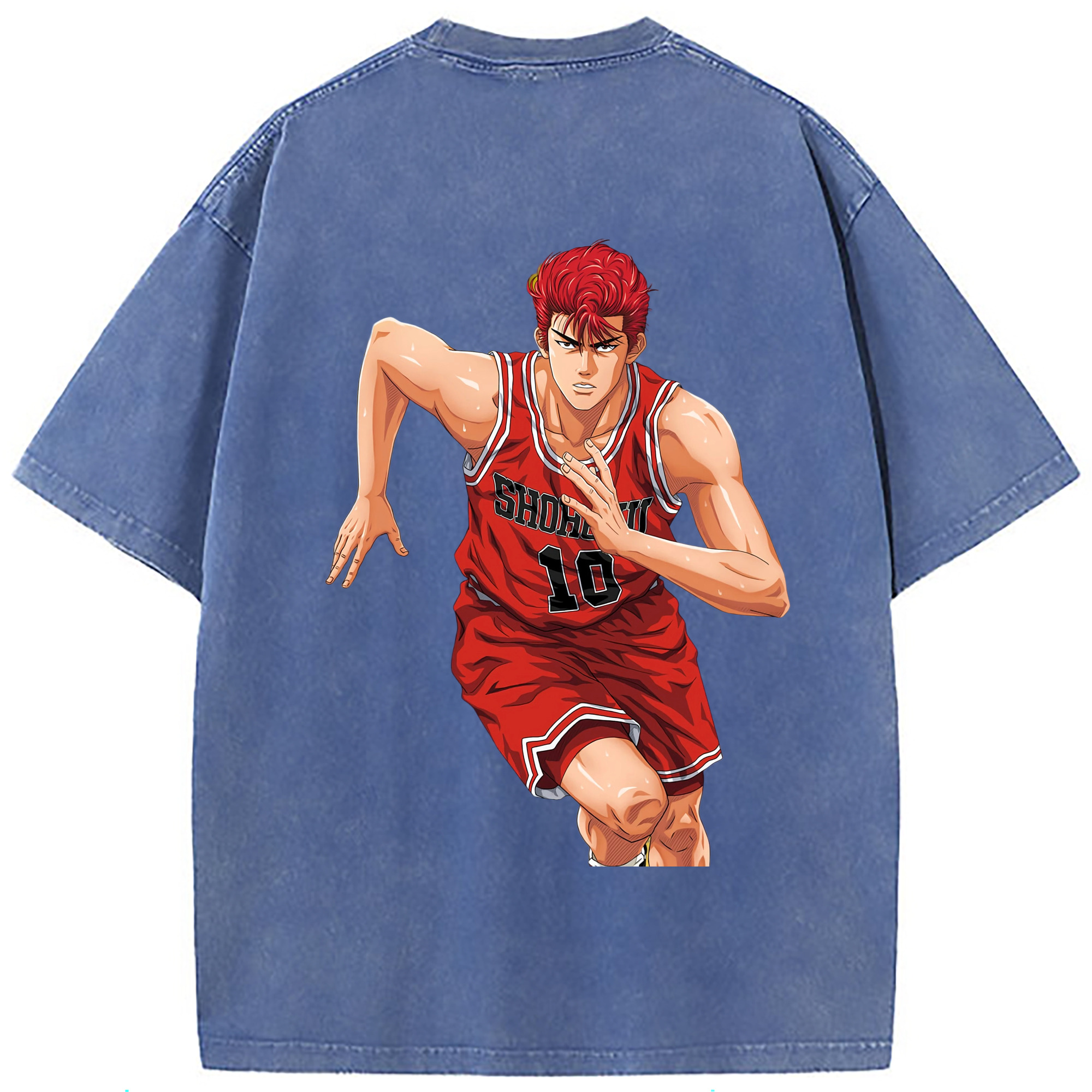 （画像用） SLAM DUNK／スラムダンク 綿100% ヴィンテージ風 半袖Tシャツ（背面プリント）