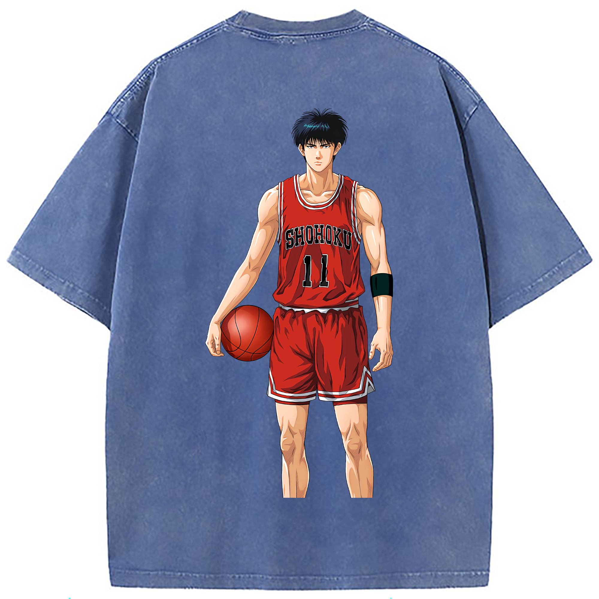 （画像用） SLAM DUNK／スラムダンク 綿100% ヴィンテージ風 半袖Tシャツ（背面プリント）