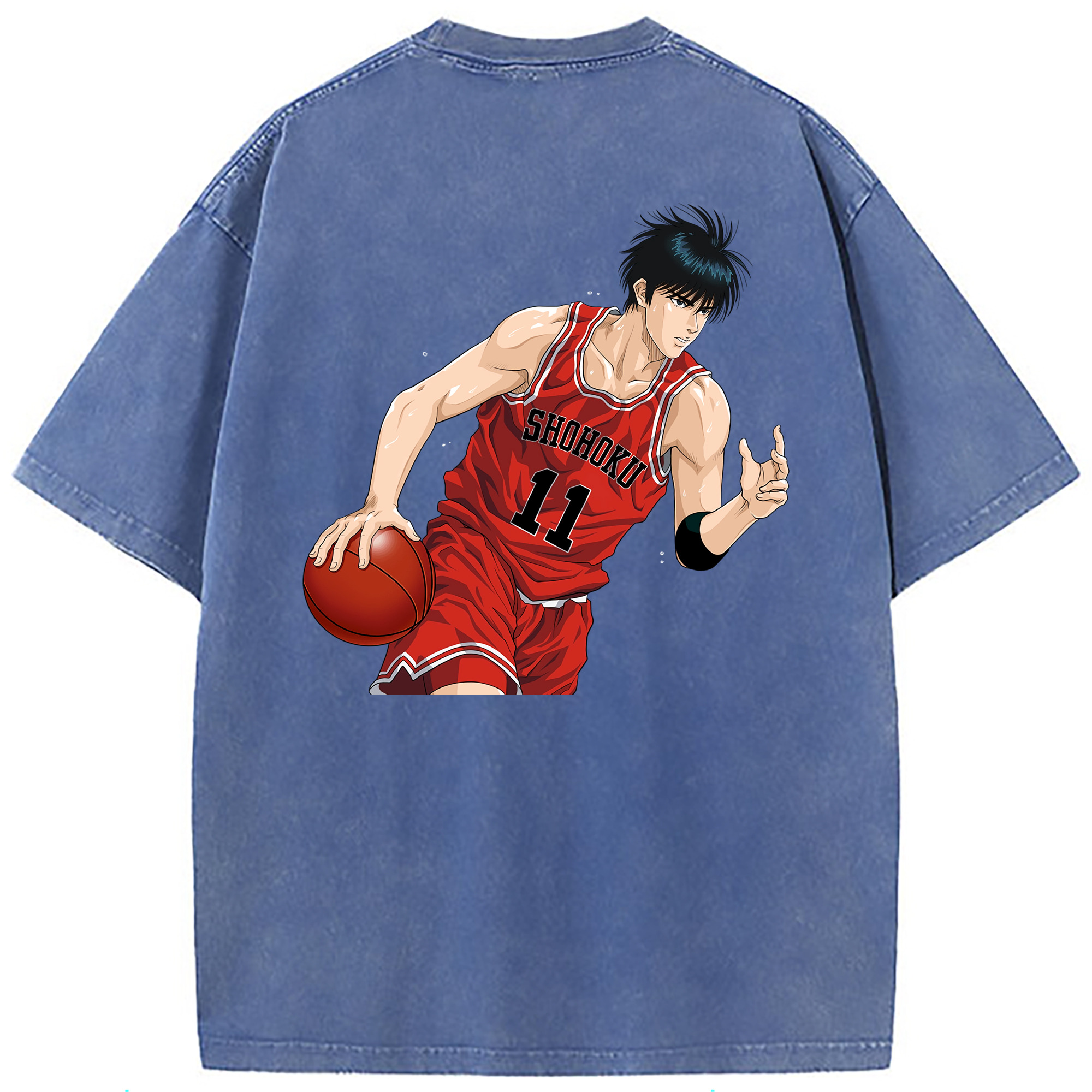 （画像用） SLAM DUNK／スラムダンク 綿100% ヴィンテージ風 半袖Tシャツ（背面プリント）