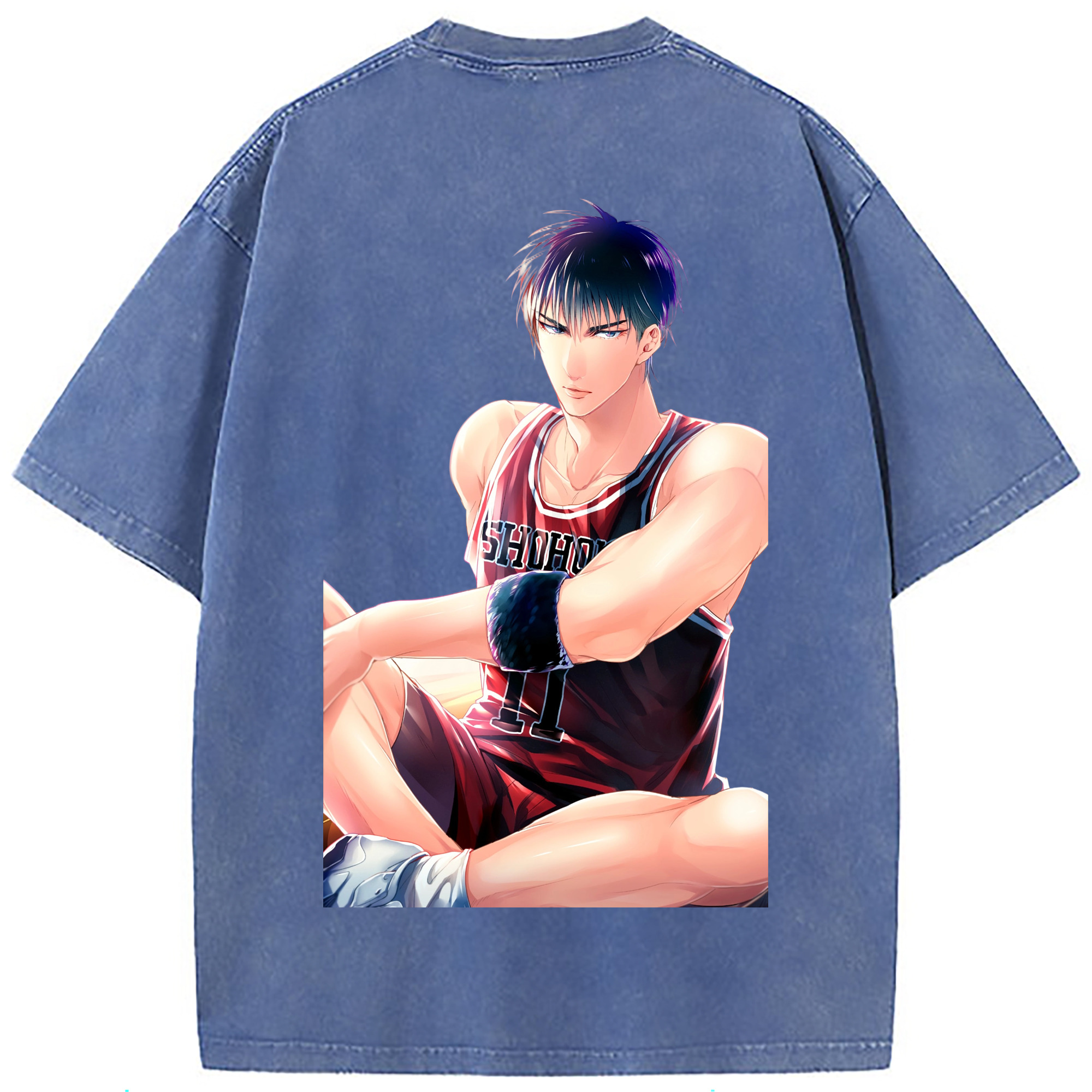 （画像用） SLAM DUNK／スラムダンク 綿100% ヴィンテージ風 半袖Tシャツ（背面プリント）